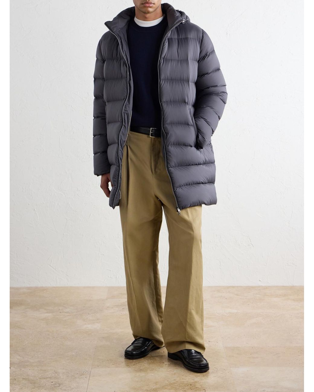 Herno Blue Ecoage Padded Quilted Down Jacket for men