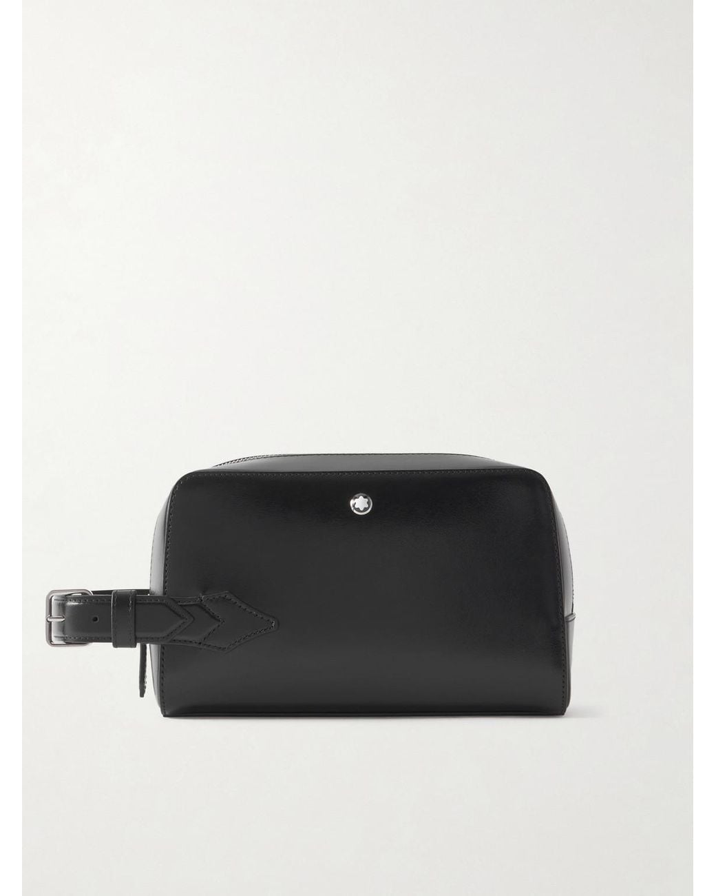 Montblanc Black Meisterstück Leather Wash Bag for men