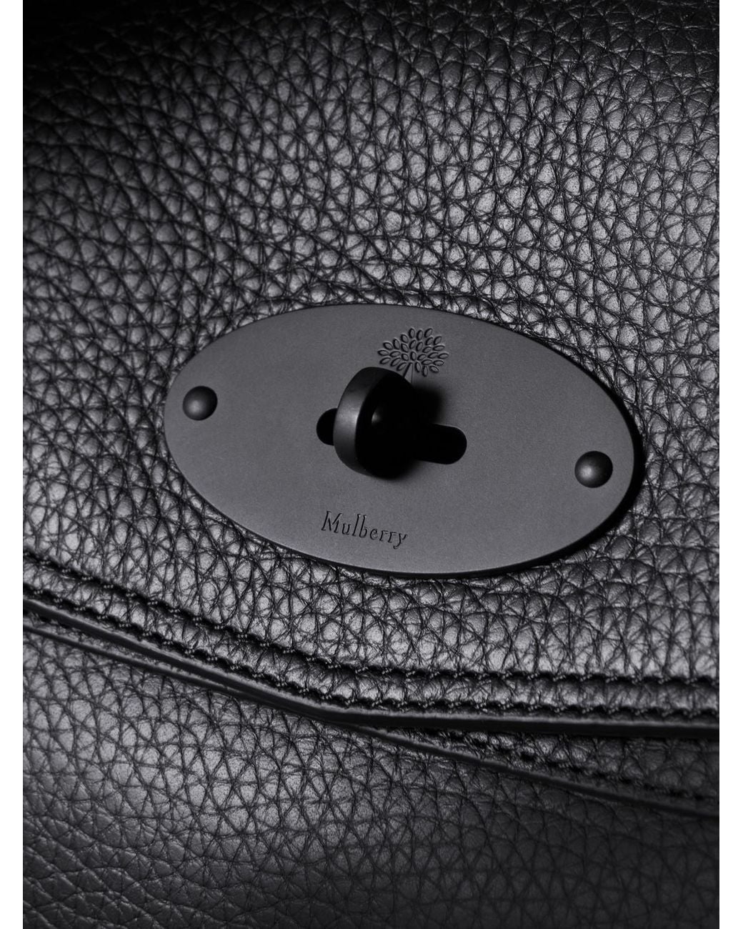 Mulberry Black Alexa Full-Grain Leather Messenger Bag for men