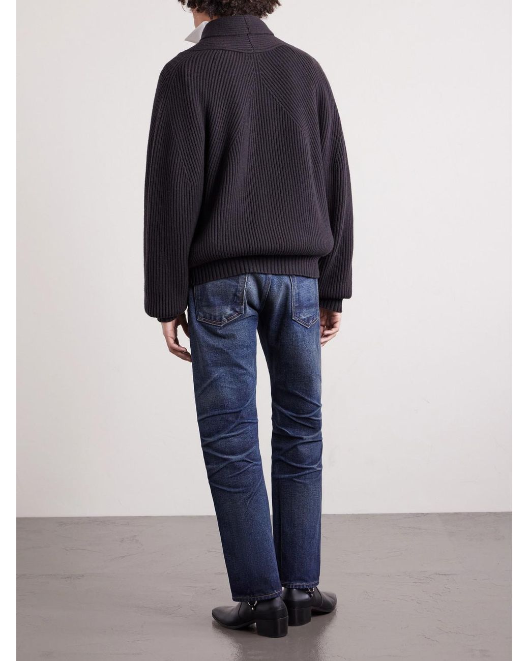 Tom Ford Blue Straight-leg Selvedge Jeans for men