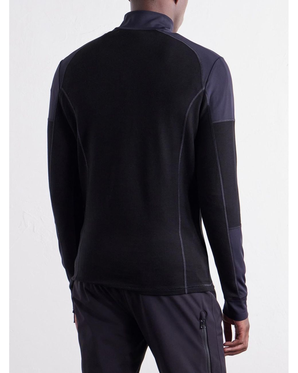 Bogner Blue Marino Panelled Stretch-Jersey Half-Zip Ski Mid-Layer for men