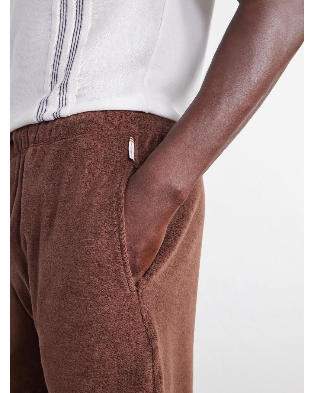 Orlebar Brown Red Straight-leg Organic Cotton-terry Shorts for men
