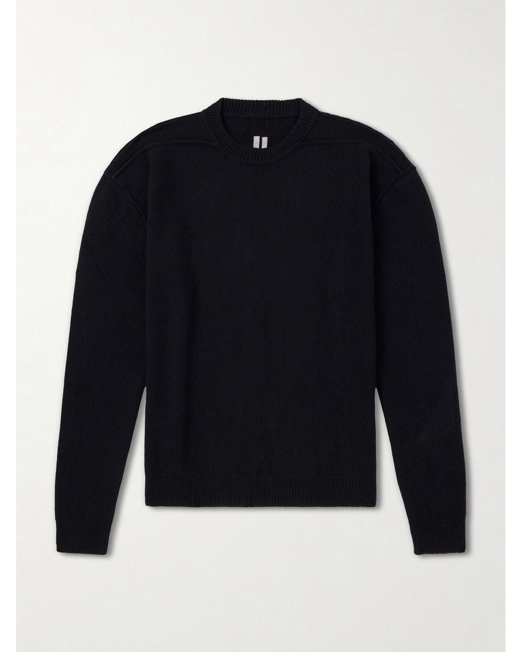 Rick Owens Blue Cashmere-Blend Knitted Sweater for men