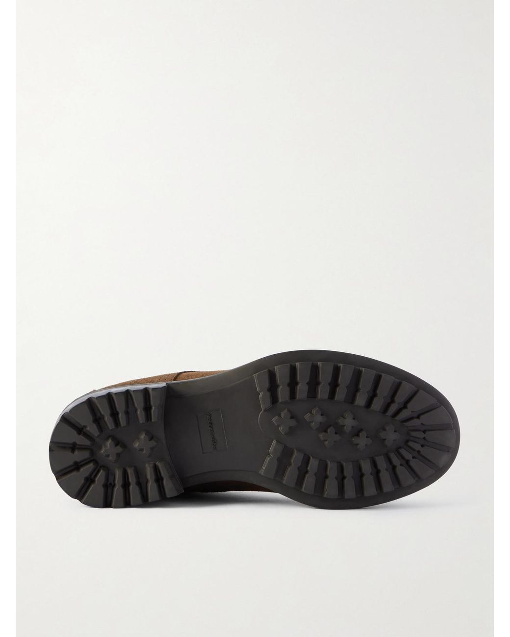 Ghiaia Brown Logo-Appliquéd Suede Boots for men