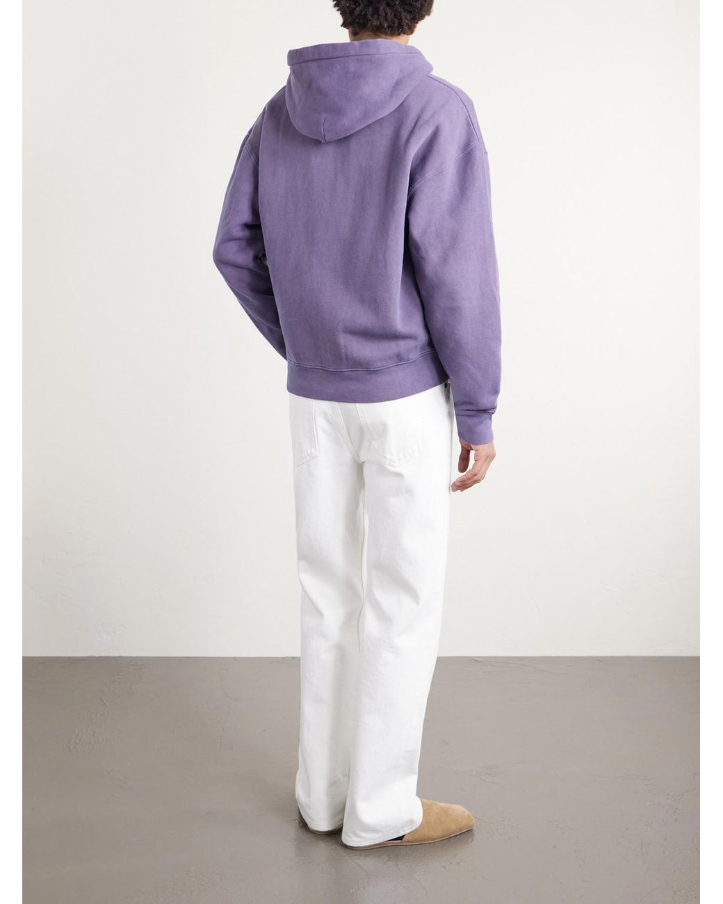 Our Legacy Purple Rascal Cotton-jersey Zip-up Hoodie for men