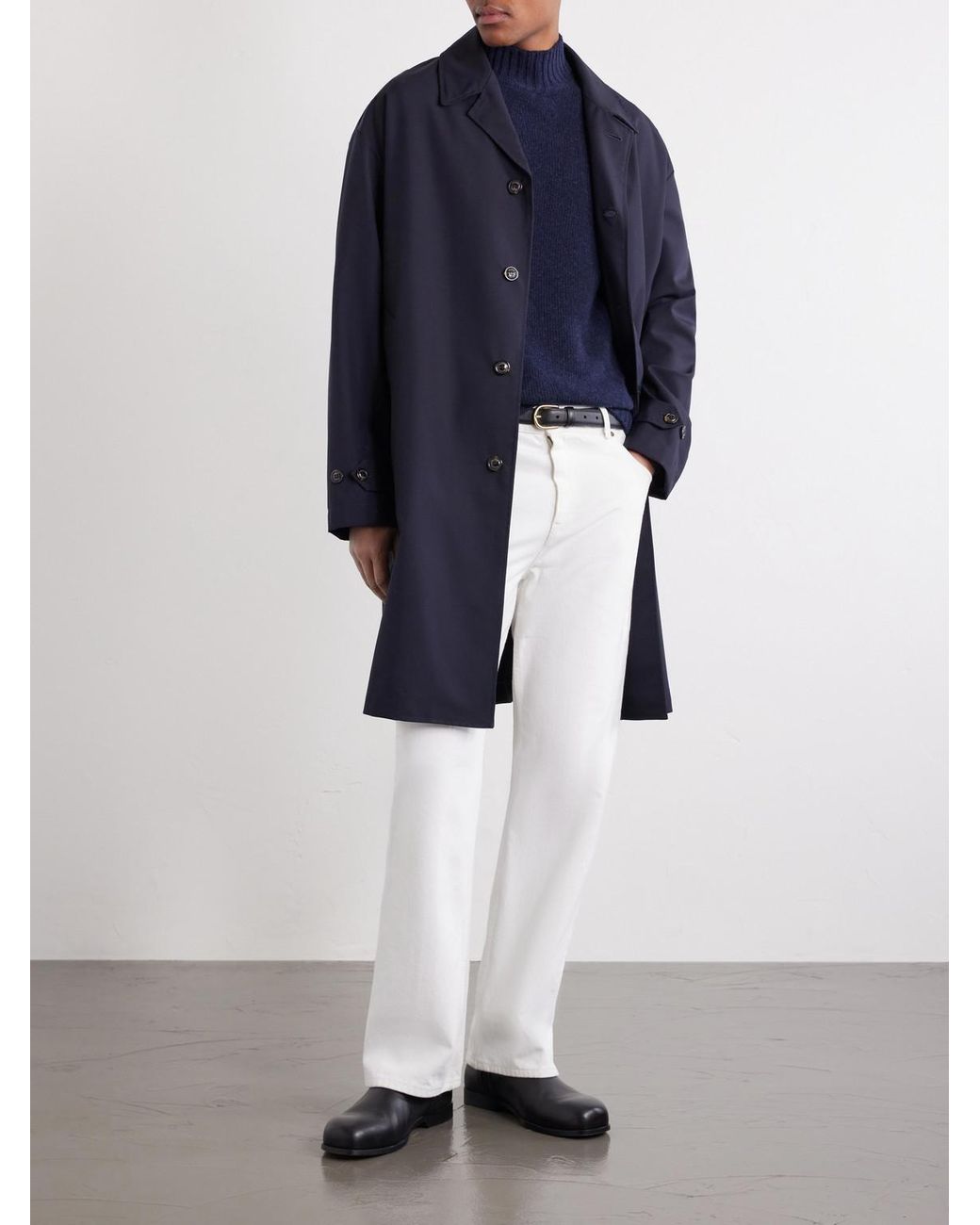 Fedeli Blue Onda Wool And Cashmere-Blend Sweater for men