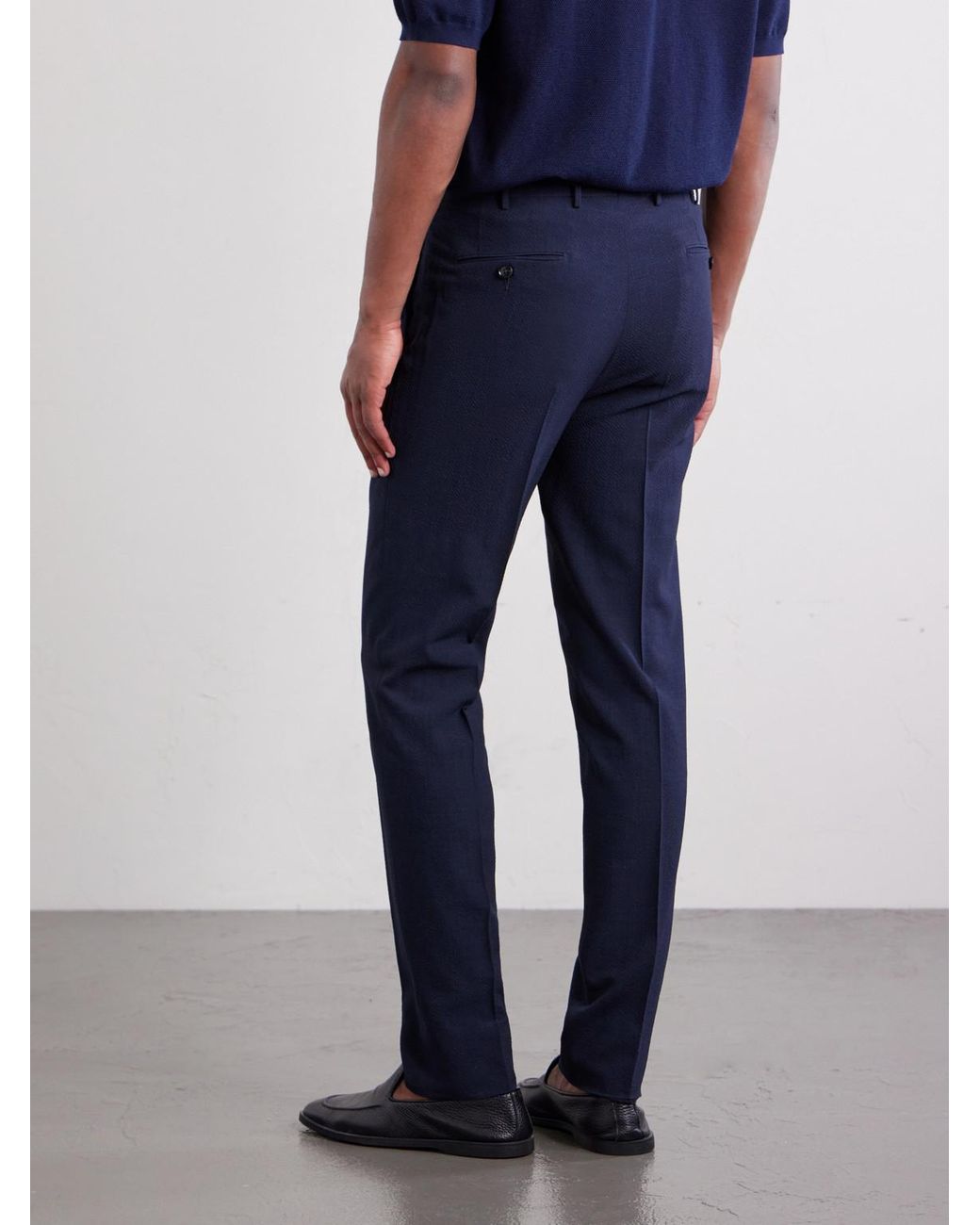 Zegna Blue Straight-leg Wool for men