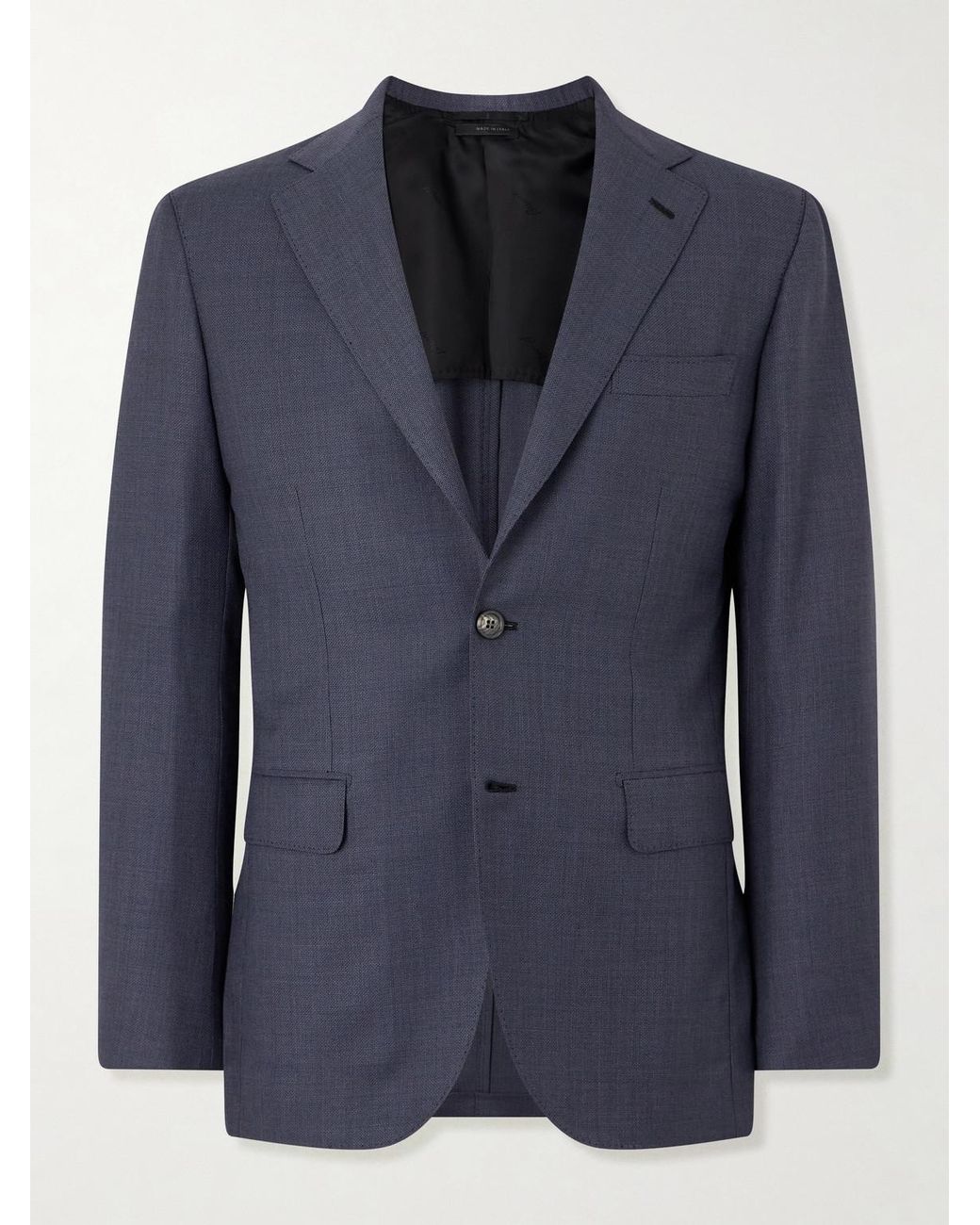 Brioni Blue New Plume Wool Suit Jacket for men