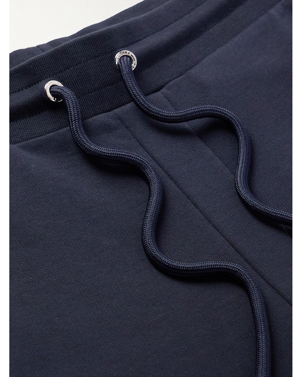 Moncler Blue Tapered Logo-appliquéd Cotton-jersey Sweatpants for men