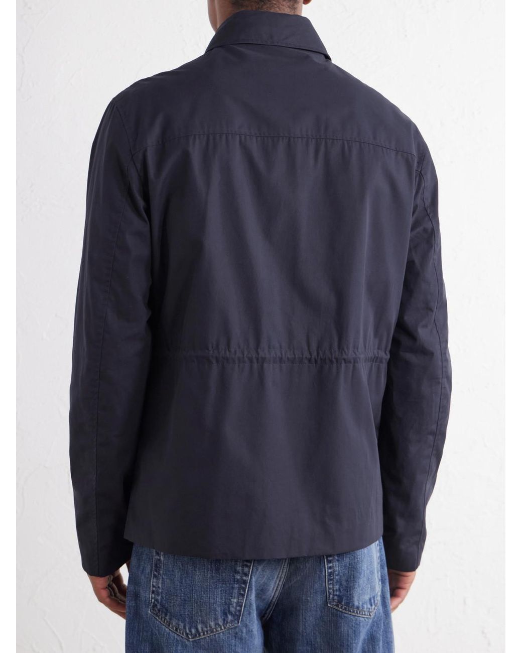 Orlebar Brown Blue Dwight Iii Organic Cotton-Twill Blouson Jacket for men