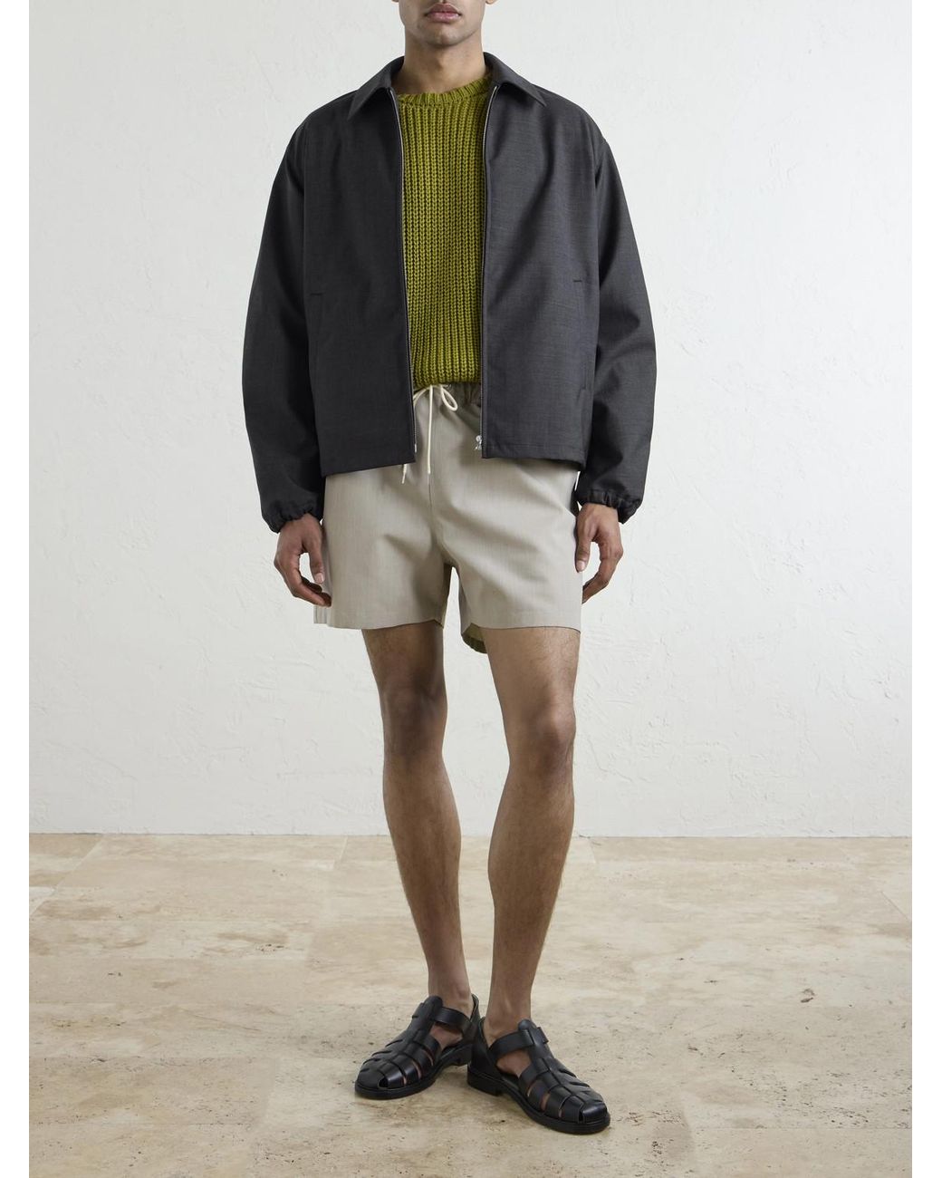 Auralee Black Wool Blouson Jacket for men