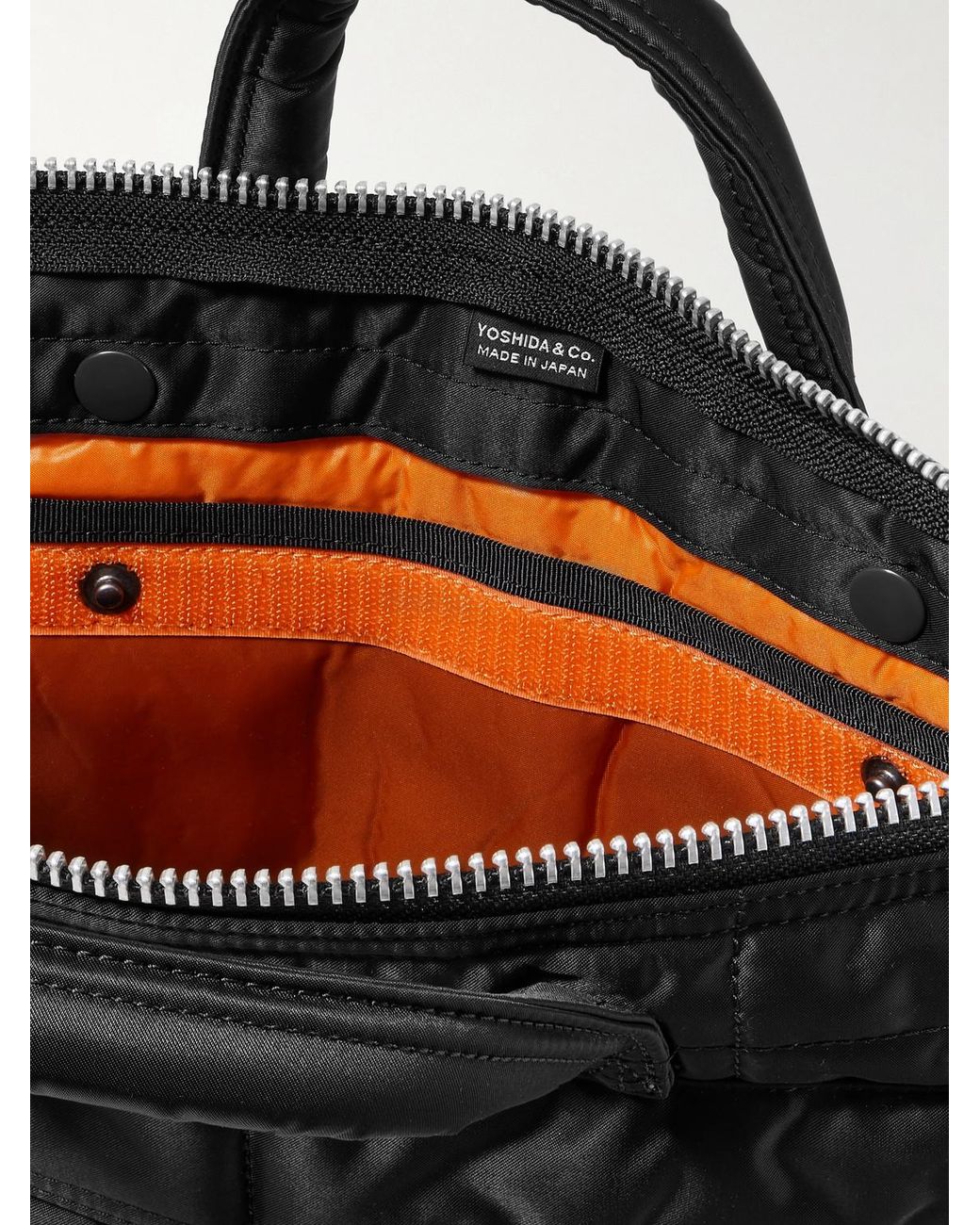 Porter-Yoshida and Co Black Tanker Helmet Twill Tote Bag for men