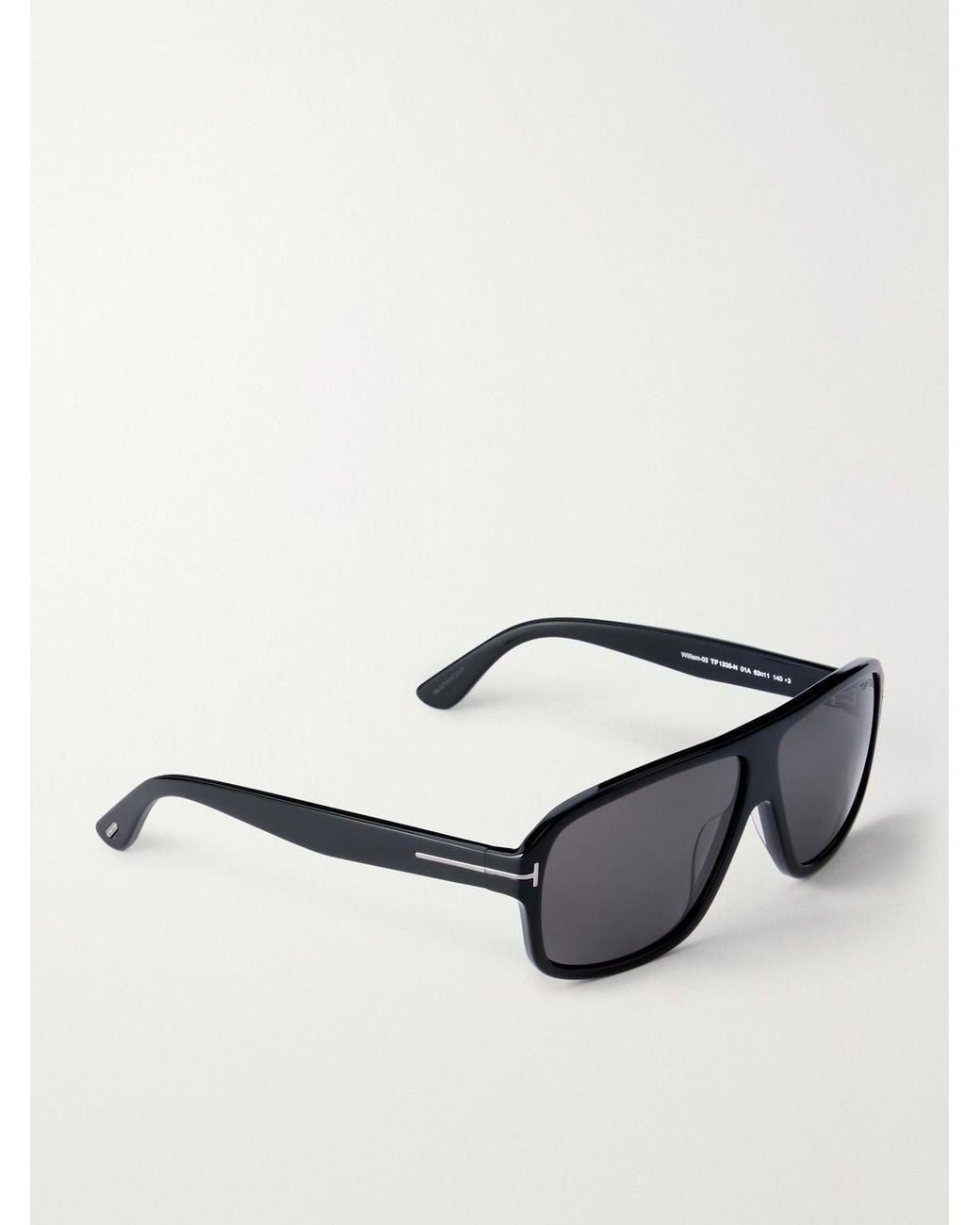 Tom Ford Black William 02 Aviator-Style Acetate Sunglasses for men