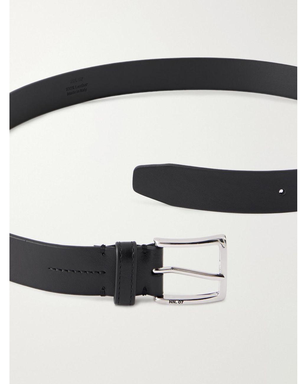 NN07 Black Ever 90030 3Cm Leather Belt for men