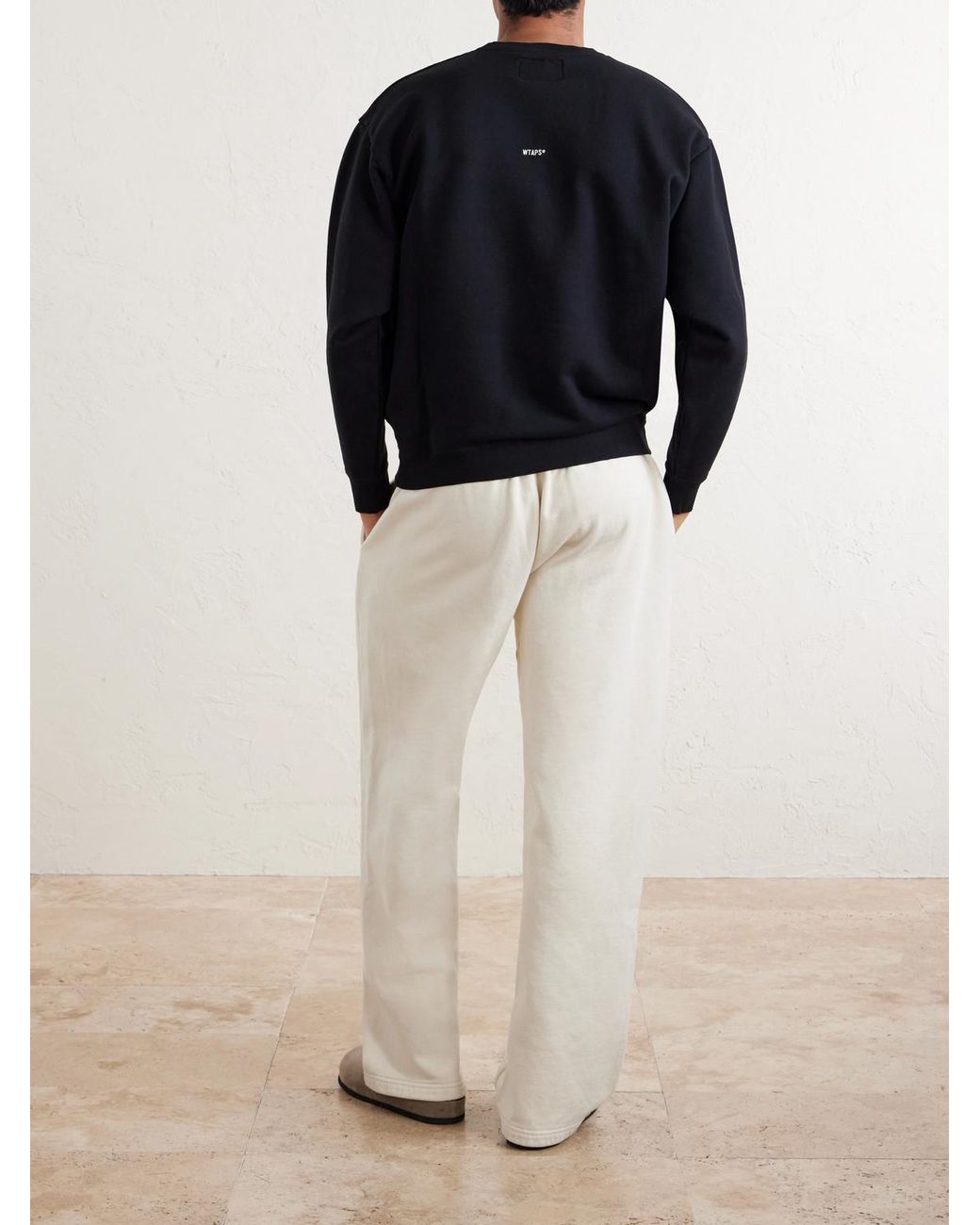(w)taps Blue Sign-yd Cotton-jersey Sweatshirt for men