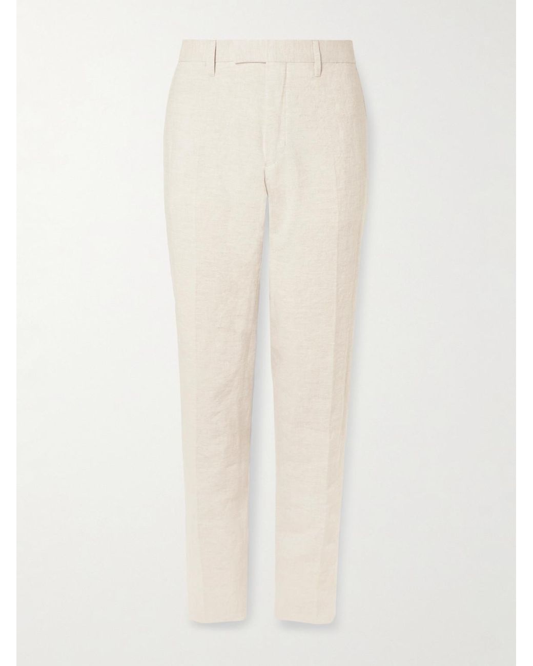 Mr P. White Phillip Slim-Fit Linen Suit Trousers for men