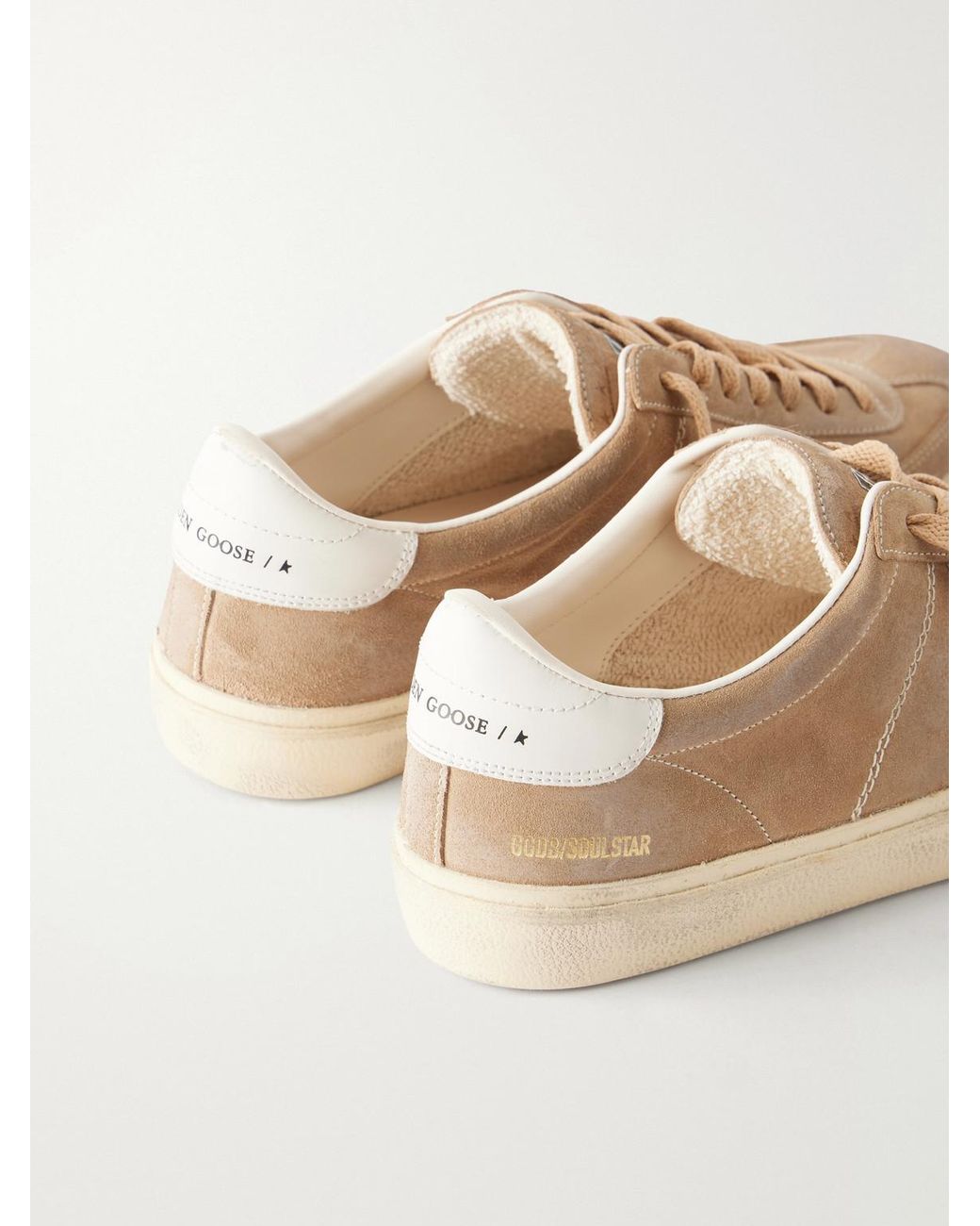 Golden Goose Deluxe Brand Natural Soul Star Leather-Trimmed Suede Sneakers for men