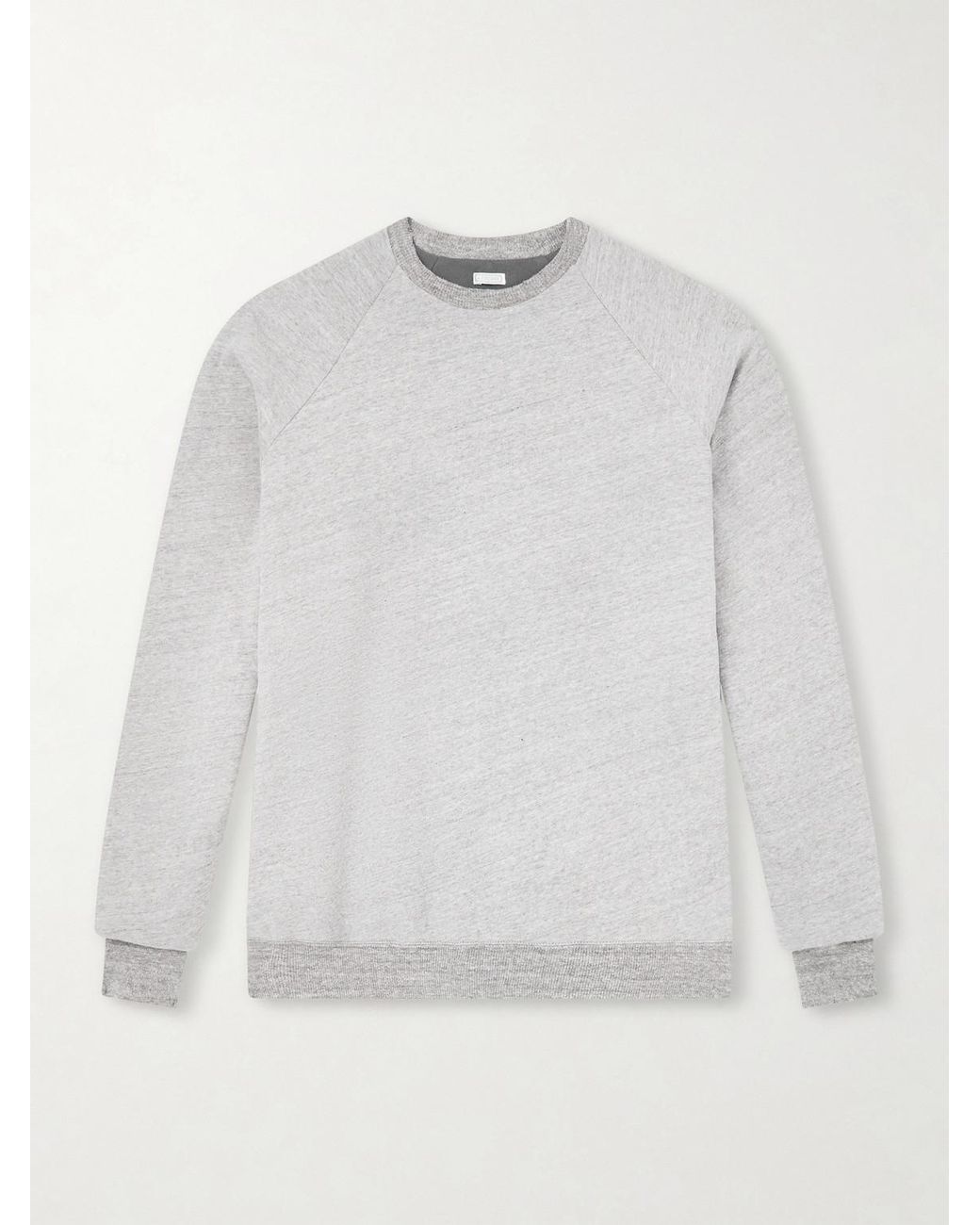 A.PRESSE Gray Reversible Cotton-Jersey Sweatshirt for men