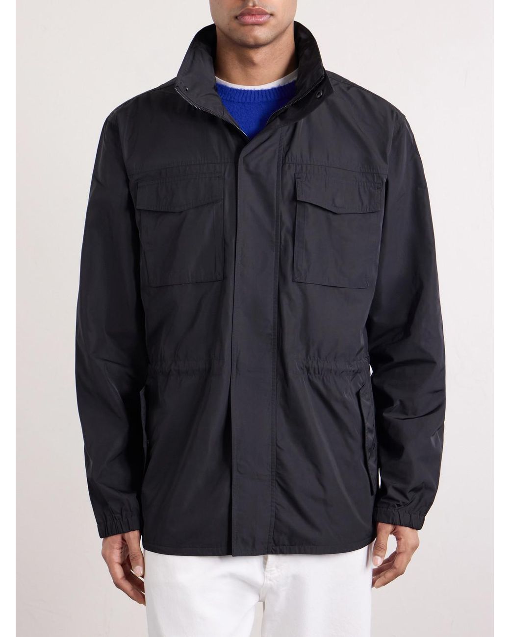 James Perse Gray Zipped Windbreaker Jacket for men