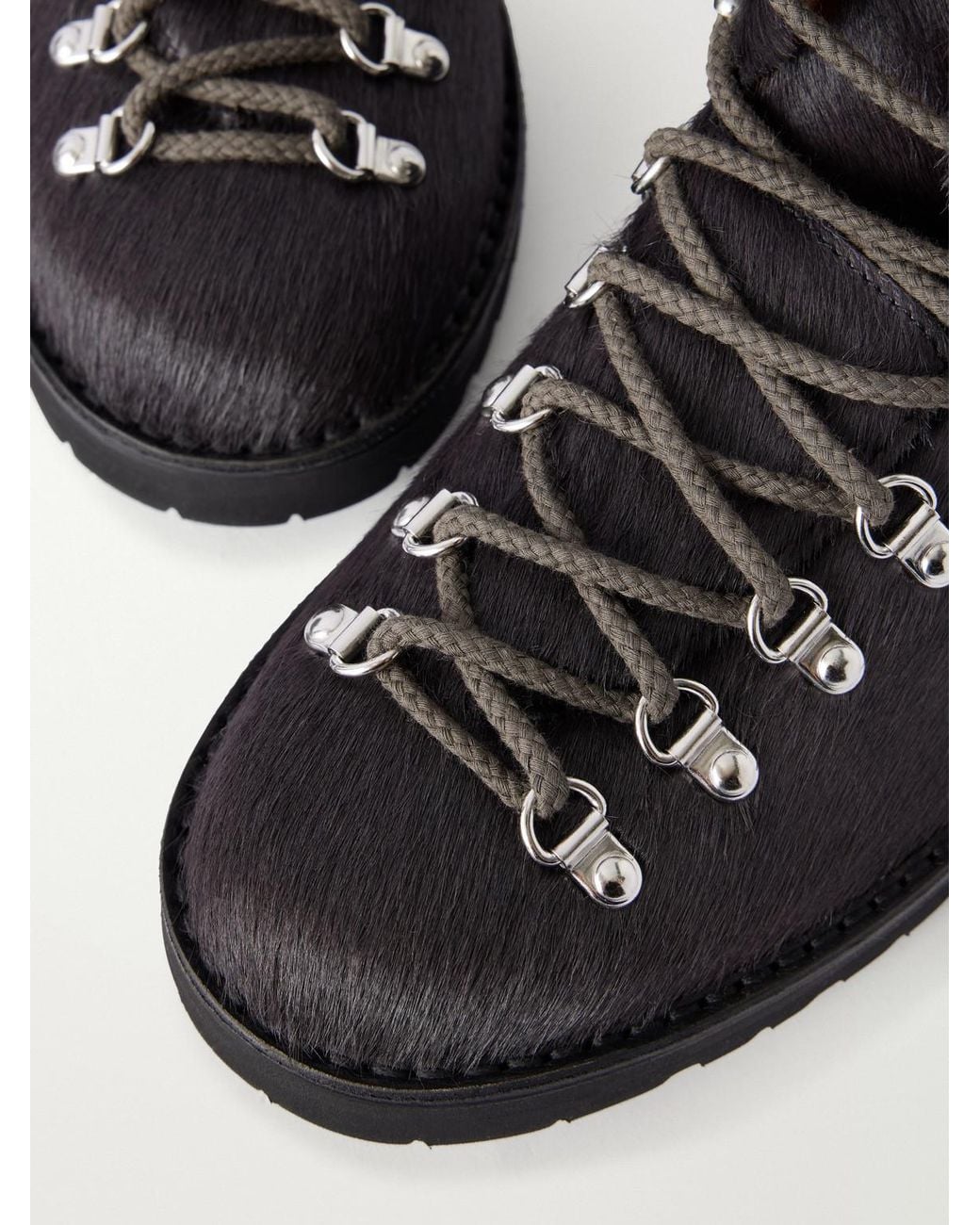 NN07 Black Fracap M127 Calf Hair Hiking Boots for men