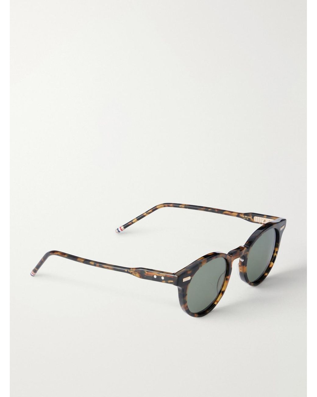 Thom Browne Brown Round-Frame Tortoiseshell Acetate Sunglasses for men