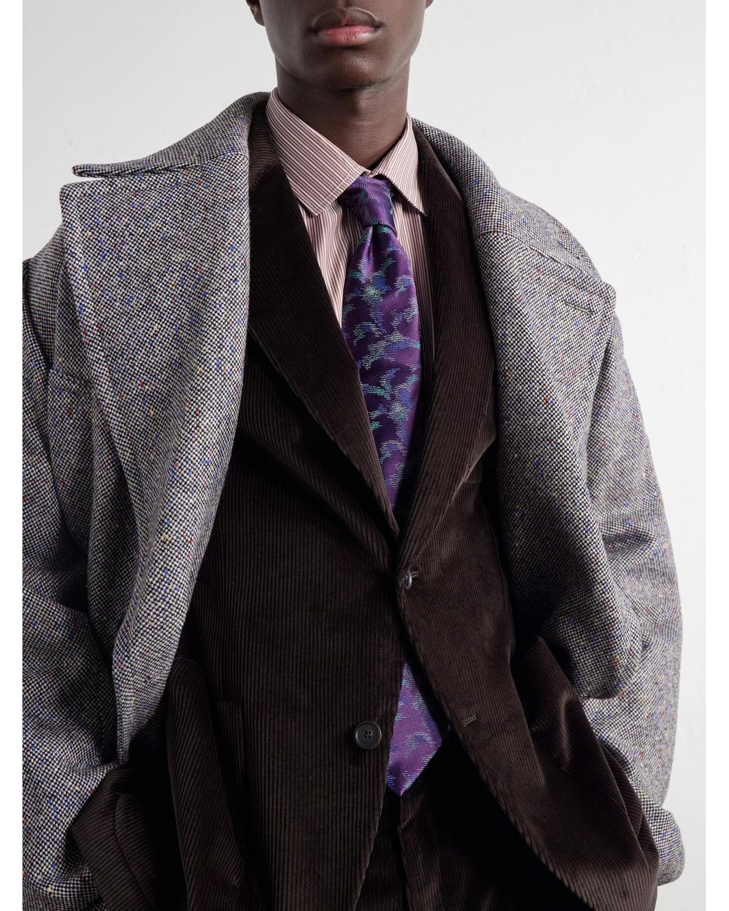 Paul Smith Black Cotton-Blend Corduroy Suit Jacket for men