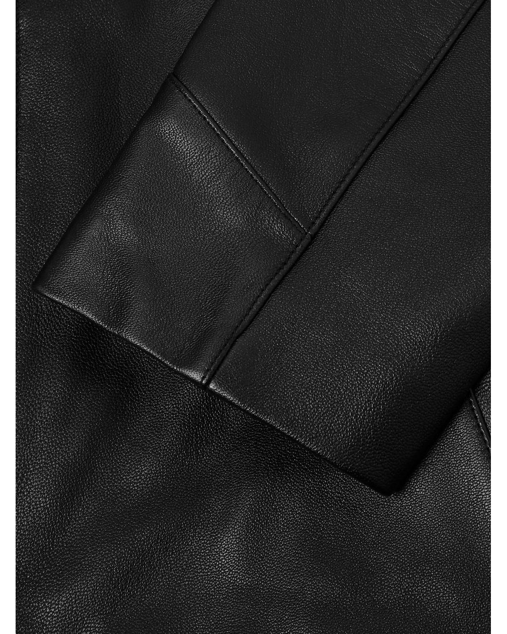 Agolde Black Chadwick Full-Grain Leather Jacket for men