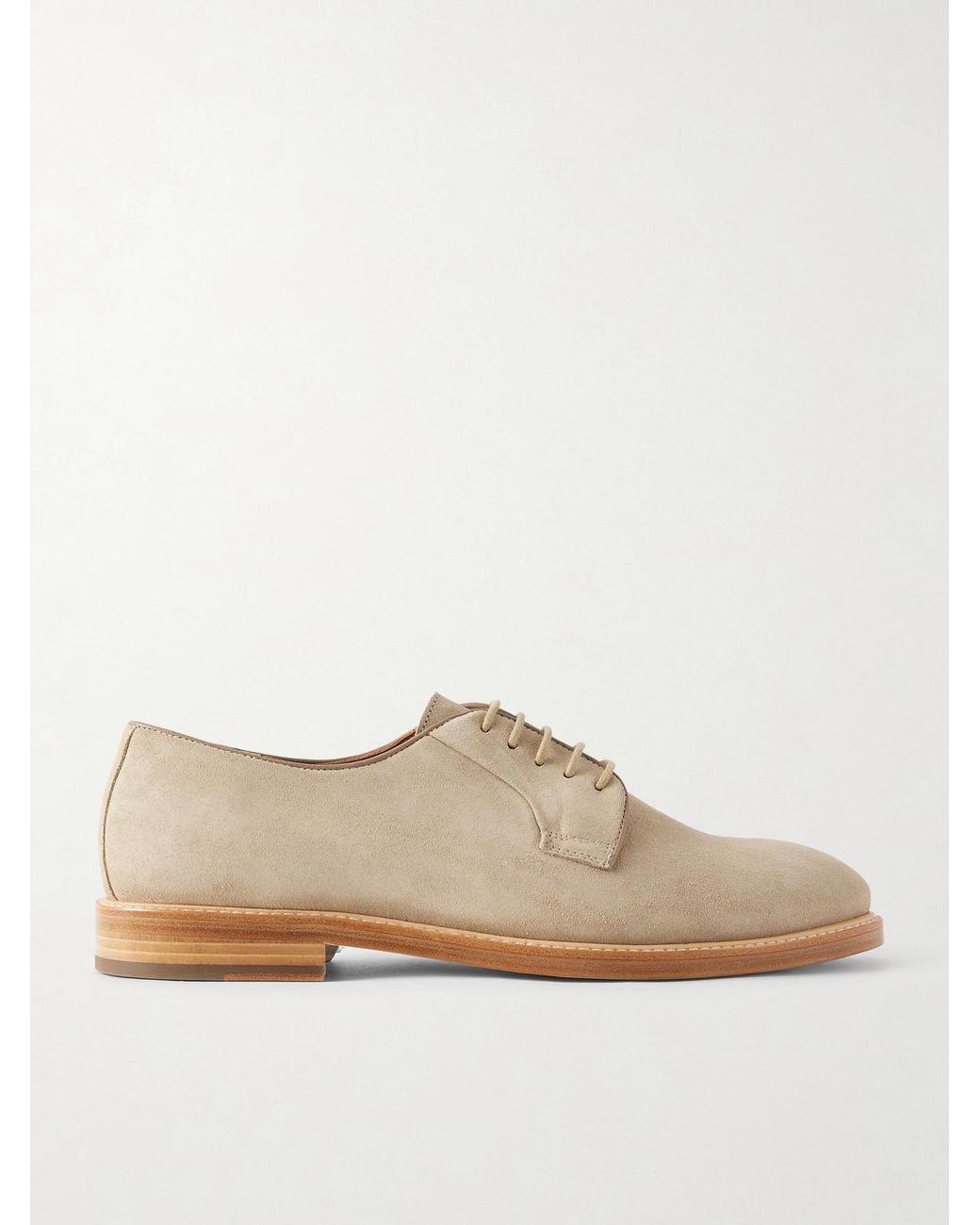 Mr P. Natural Suede Derby Shoes for men