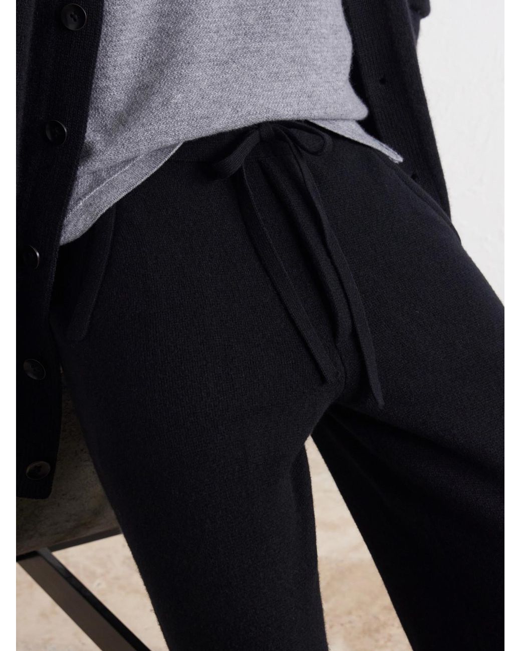 God's True Cashmere Blue Straight-Leg Cashmere Drawstring Trousers for men