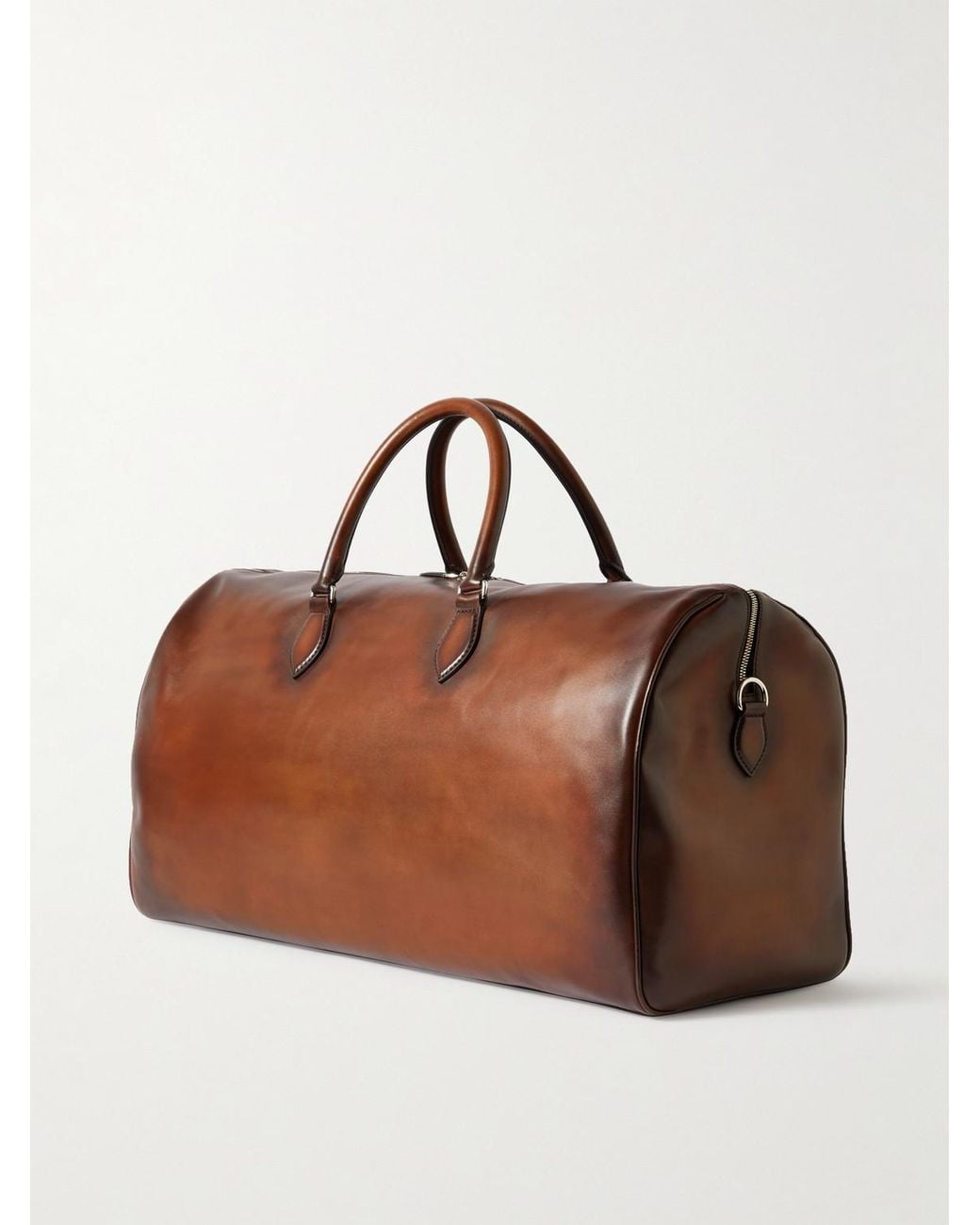 Berluti Brown Jour Off Scritto Venezia Leather Duffle Bag for men