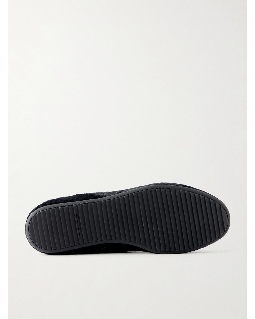 Rick Owens Black Minimal Sneaks Pony Hair Sneakers for men