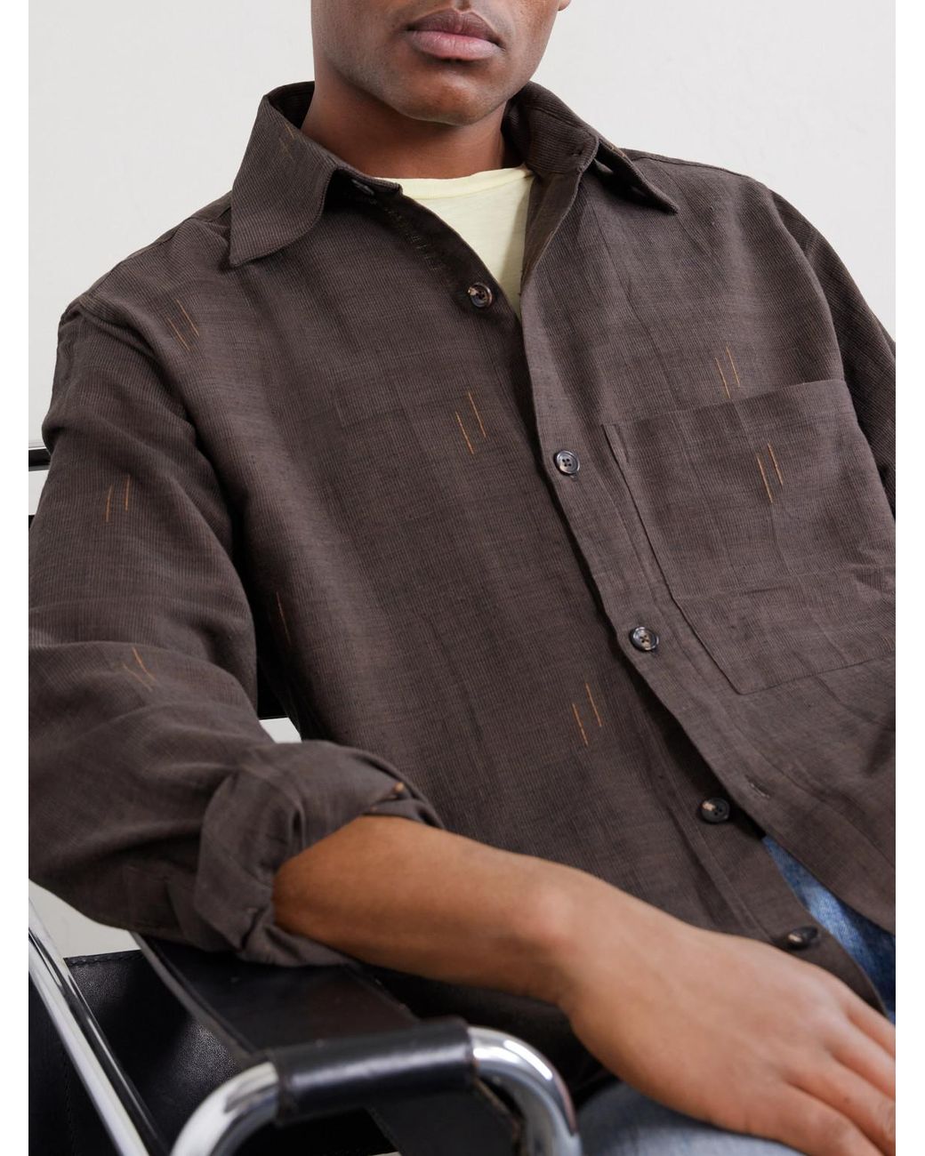 Kartik Research Brown Cotton Shirt for men