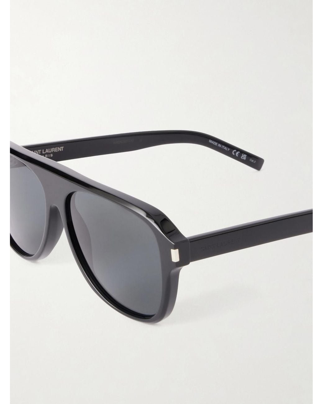 Saint Laurent Black Sl 970 Aviator-style Acetate Sunglasses for men