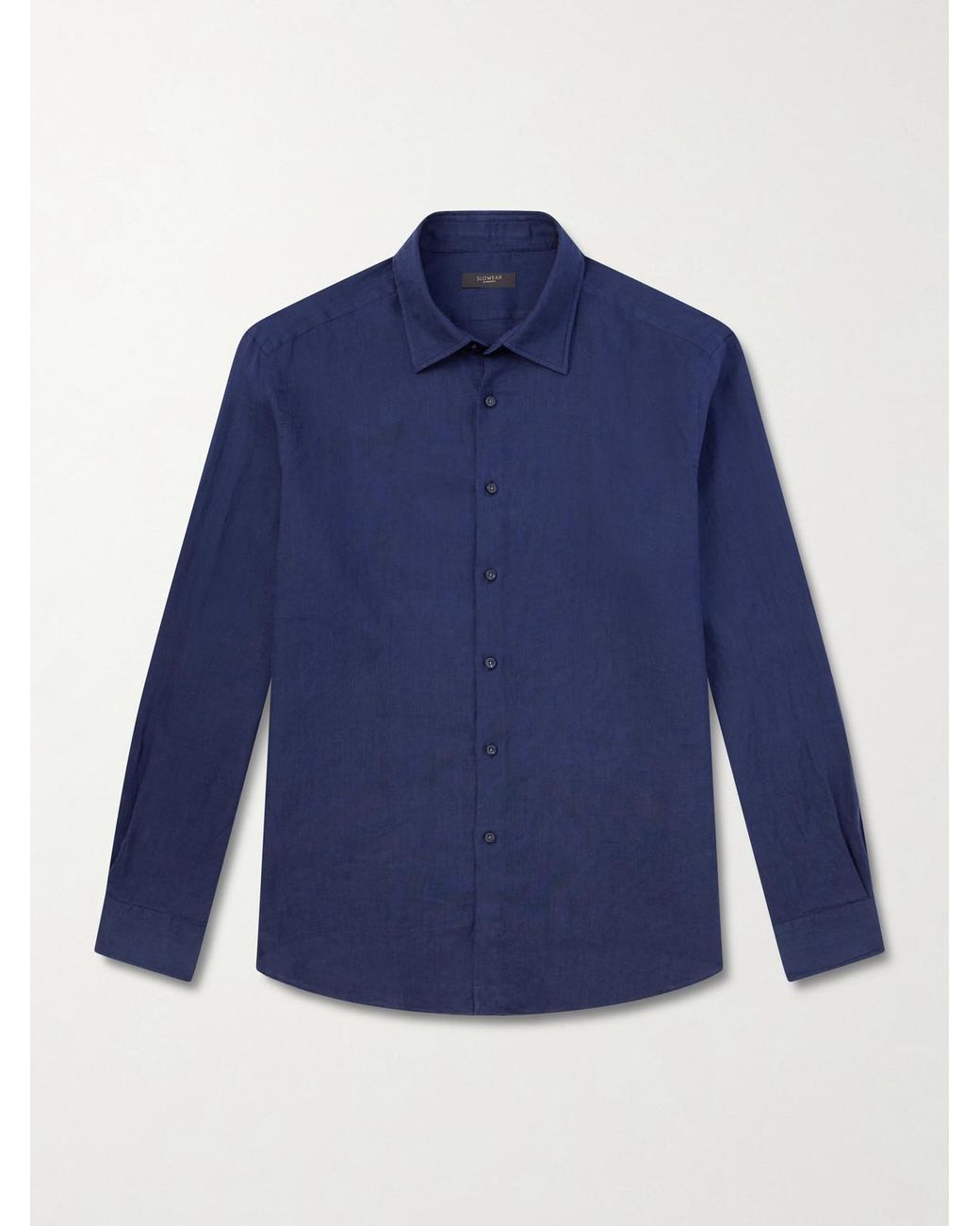 Glanshirt Linen Shirt di Slowear in Blue da Uomo