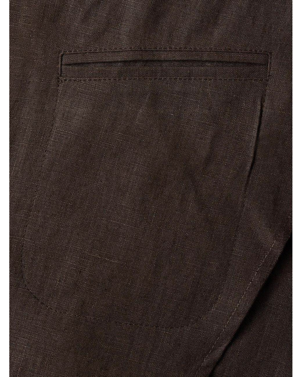 STÒFFA Brown Unstructured Washed-Linen Blazer for men