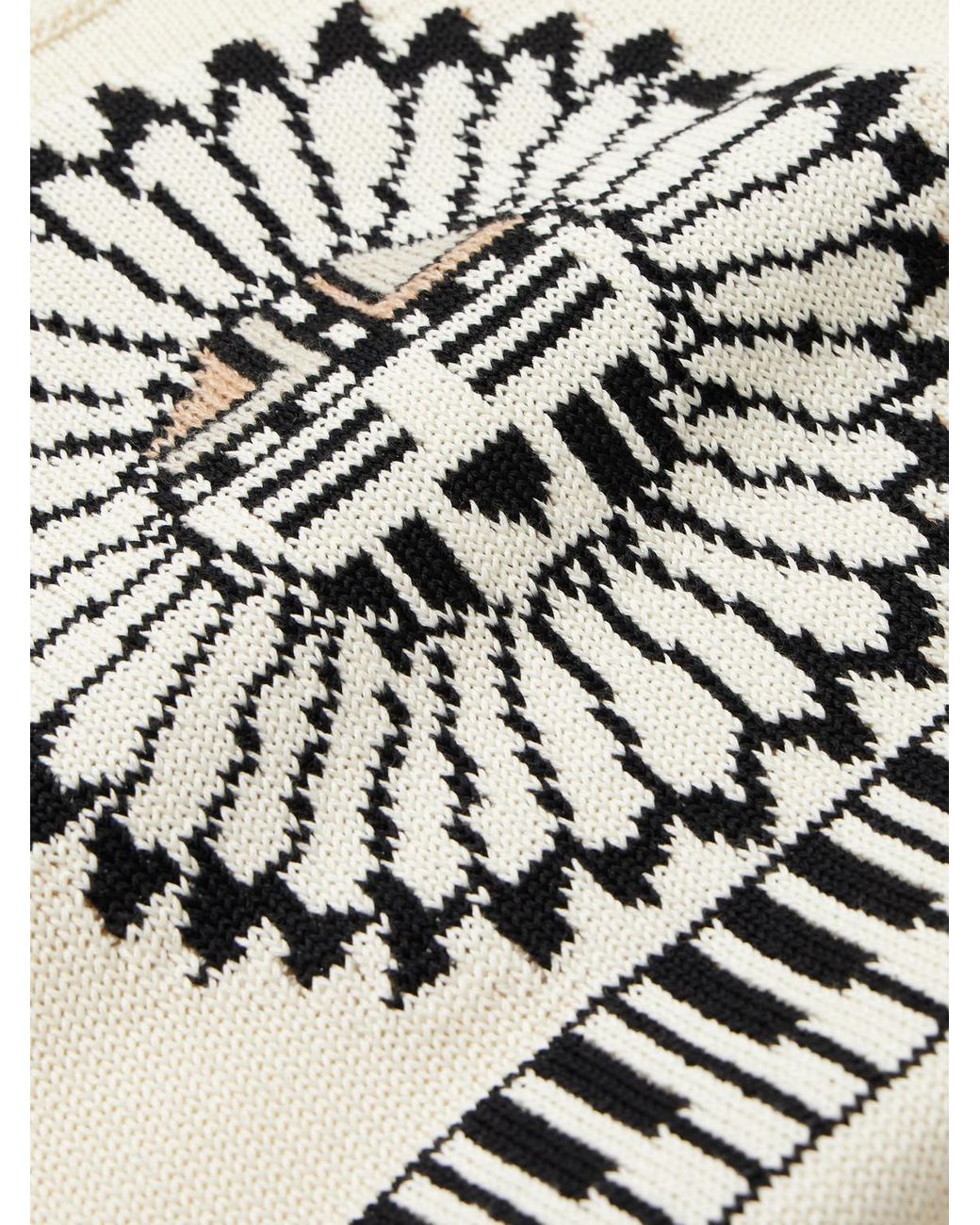 Kapital Natural Cotton-blend Jacquard Sweater for men
