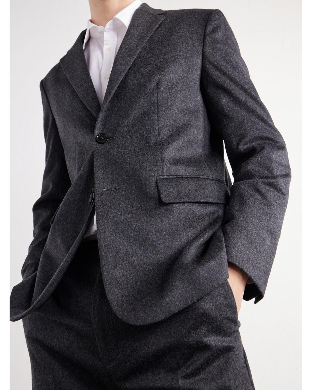 Totême Blue Wool And Cashmere-Blend Flannel Suit Jacket for men