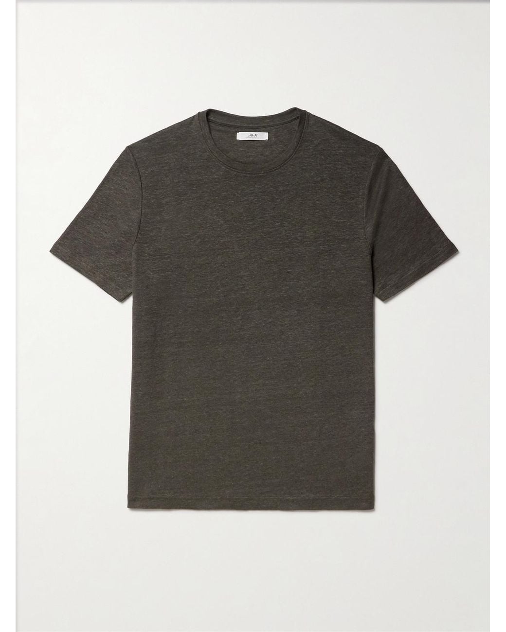 Mr P. Black Linen T-shirt for men
