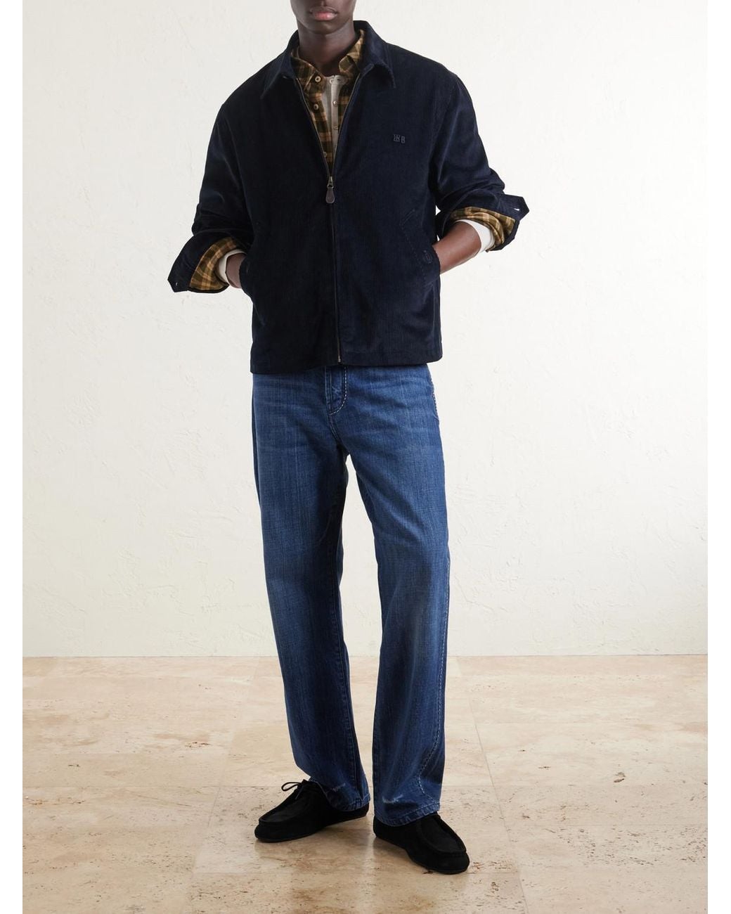 Wales Bonner Blue Drew Cotton-Corduroy Blouson Jacket for men