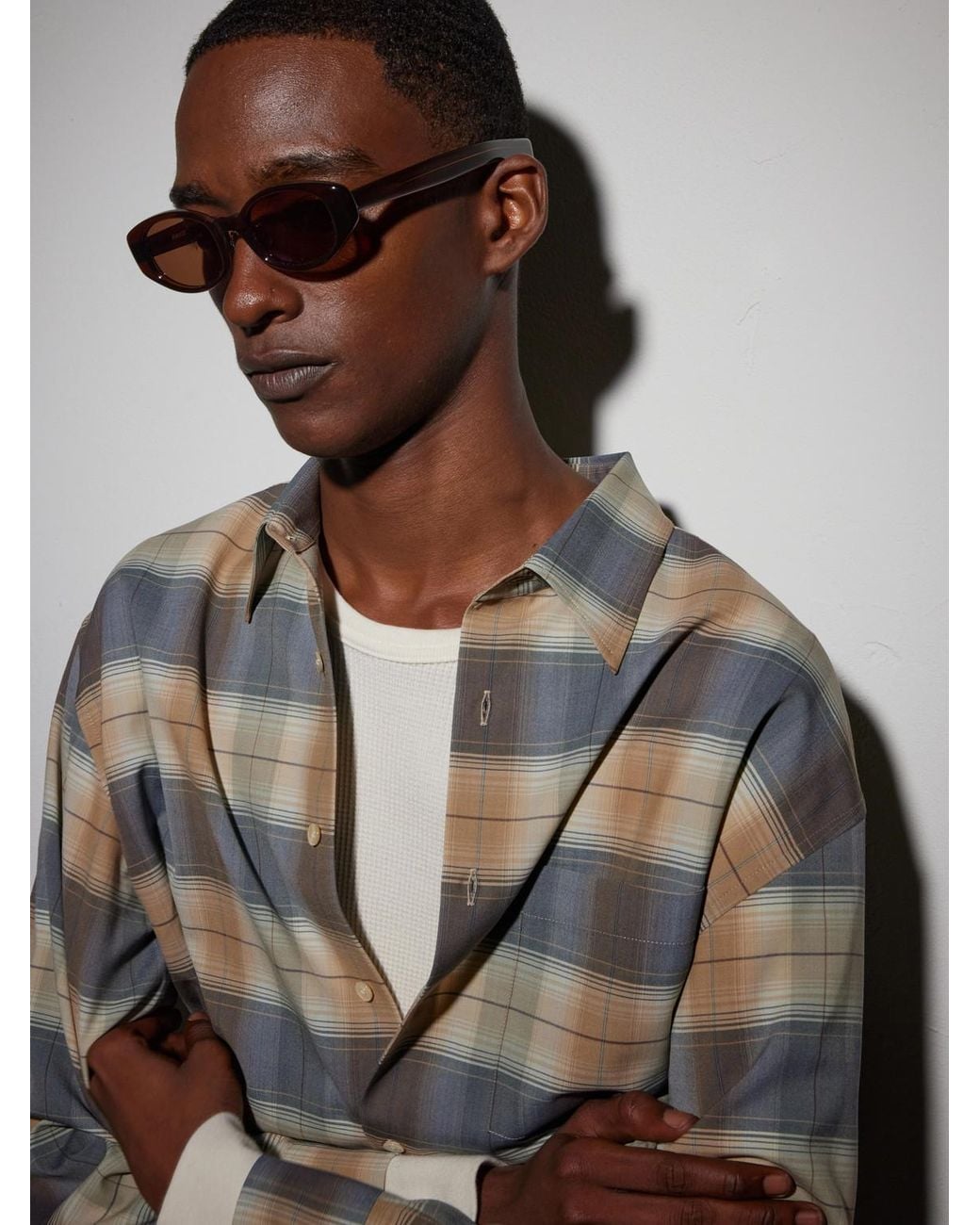 Auralee Eyevan D-Frame Acetate Sunglasses in White für Herren
