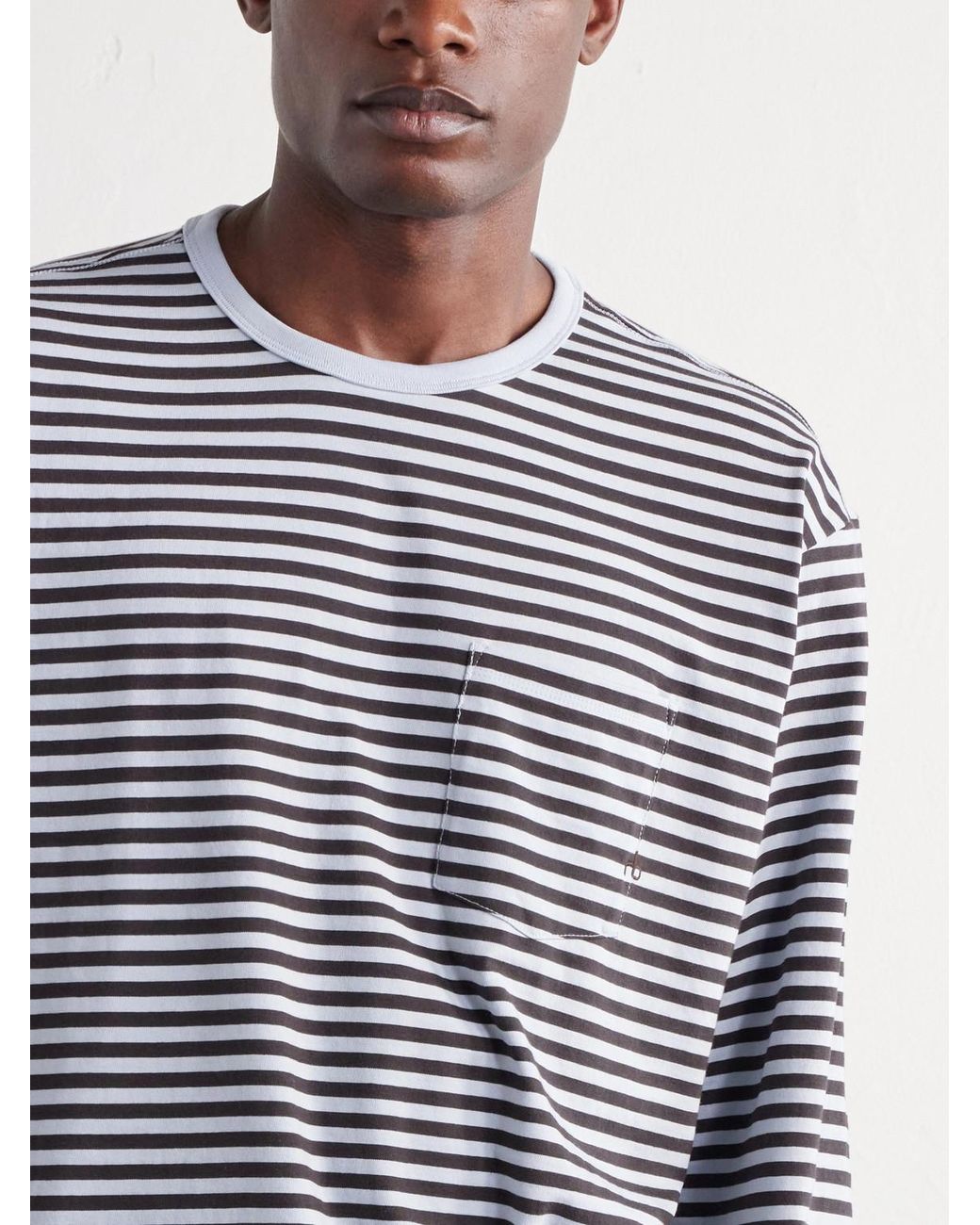 Rag & Bone Blue Striped Cotton-Jersey T-Shirt for men