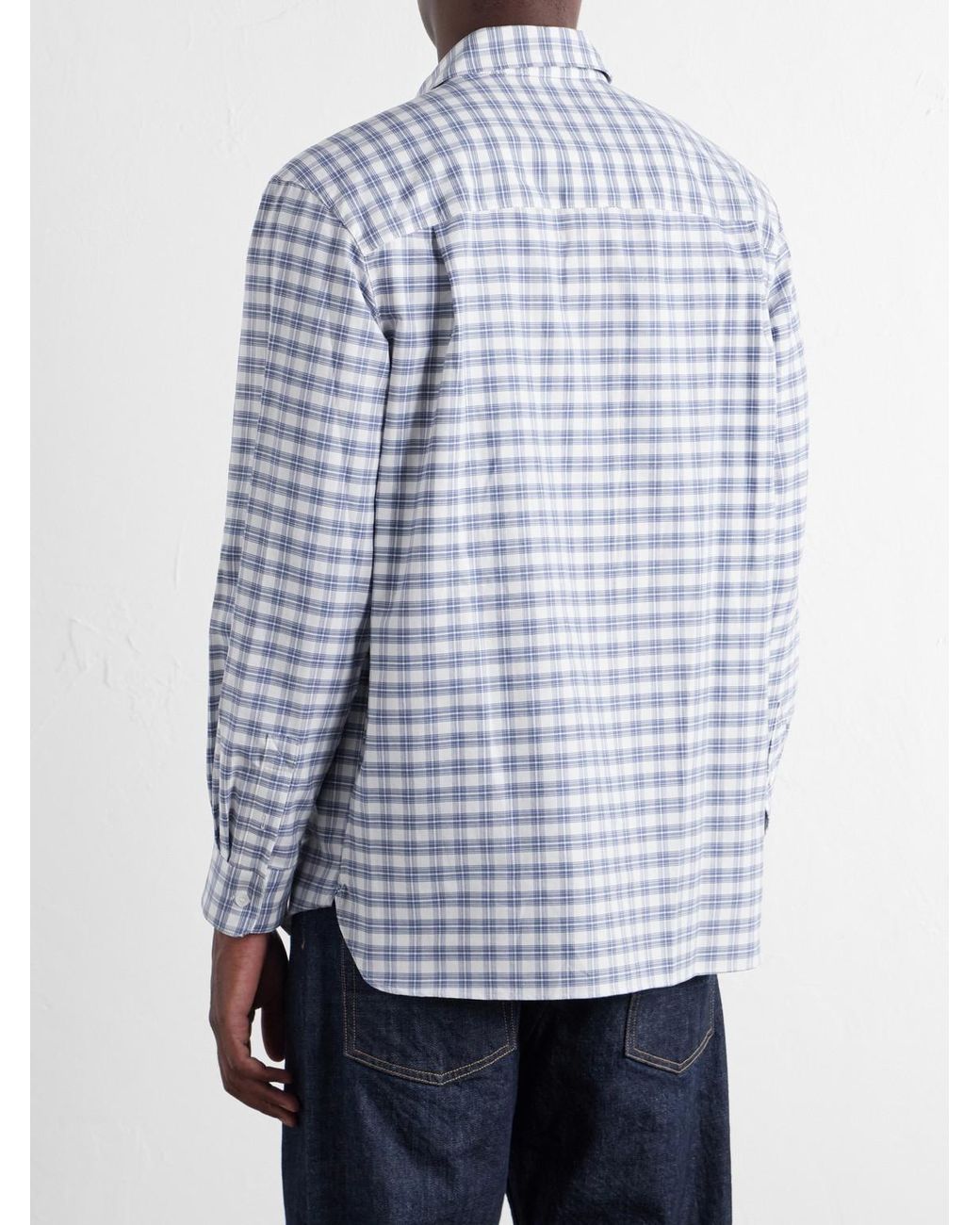 A.P.C. Blue Malcom Checked Organic Cotton Shirt for men