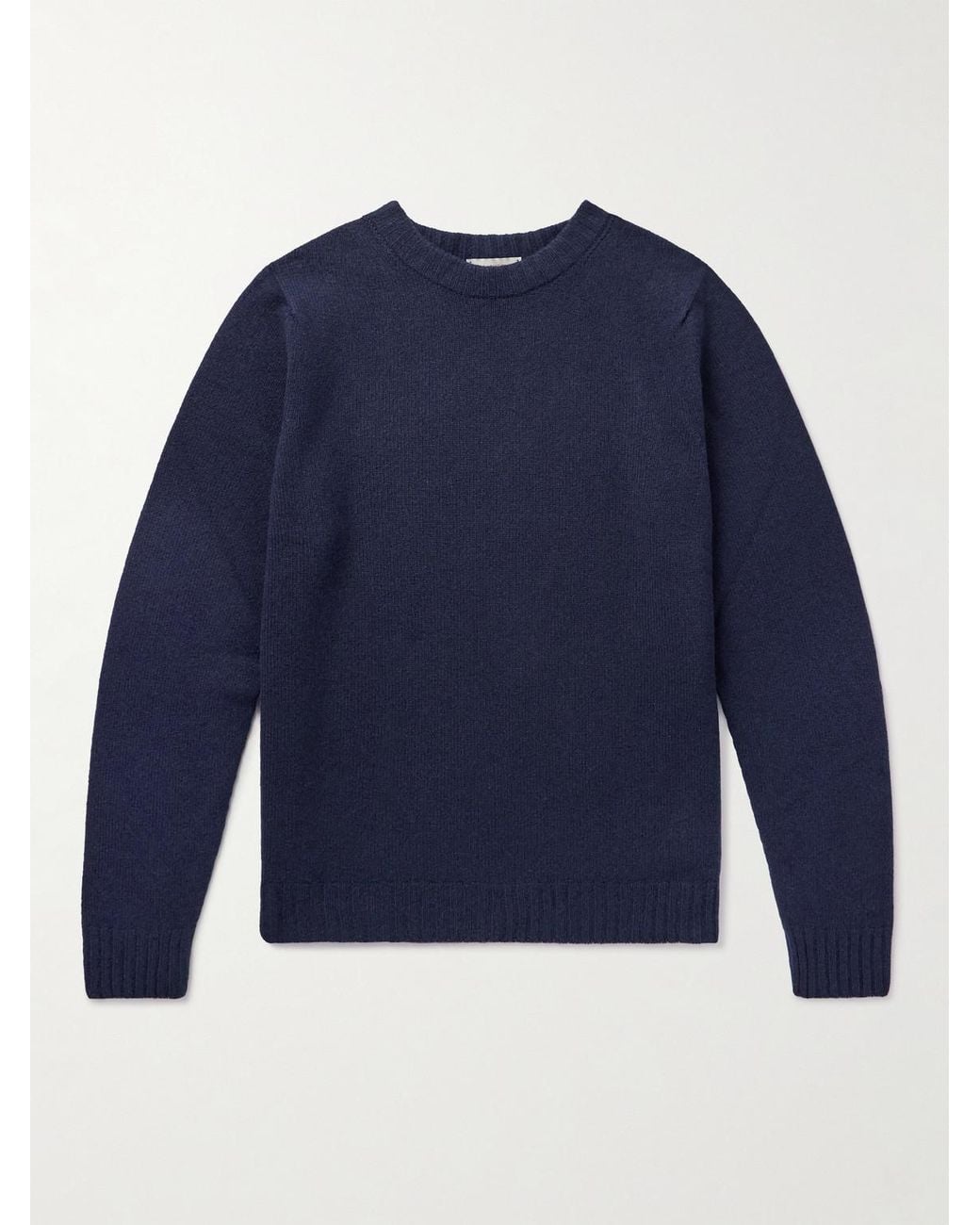 John Smedley Blue Norfolk Recycled-Cashmere And Merino Wool-Blend Sweater for men