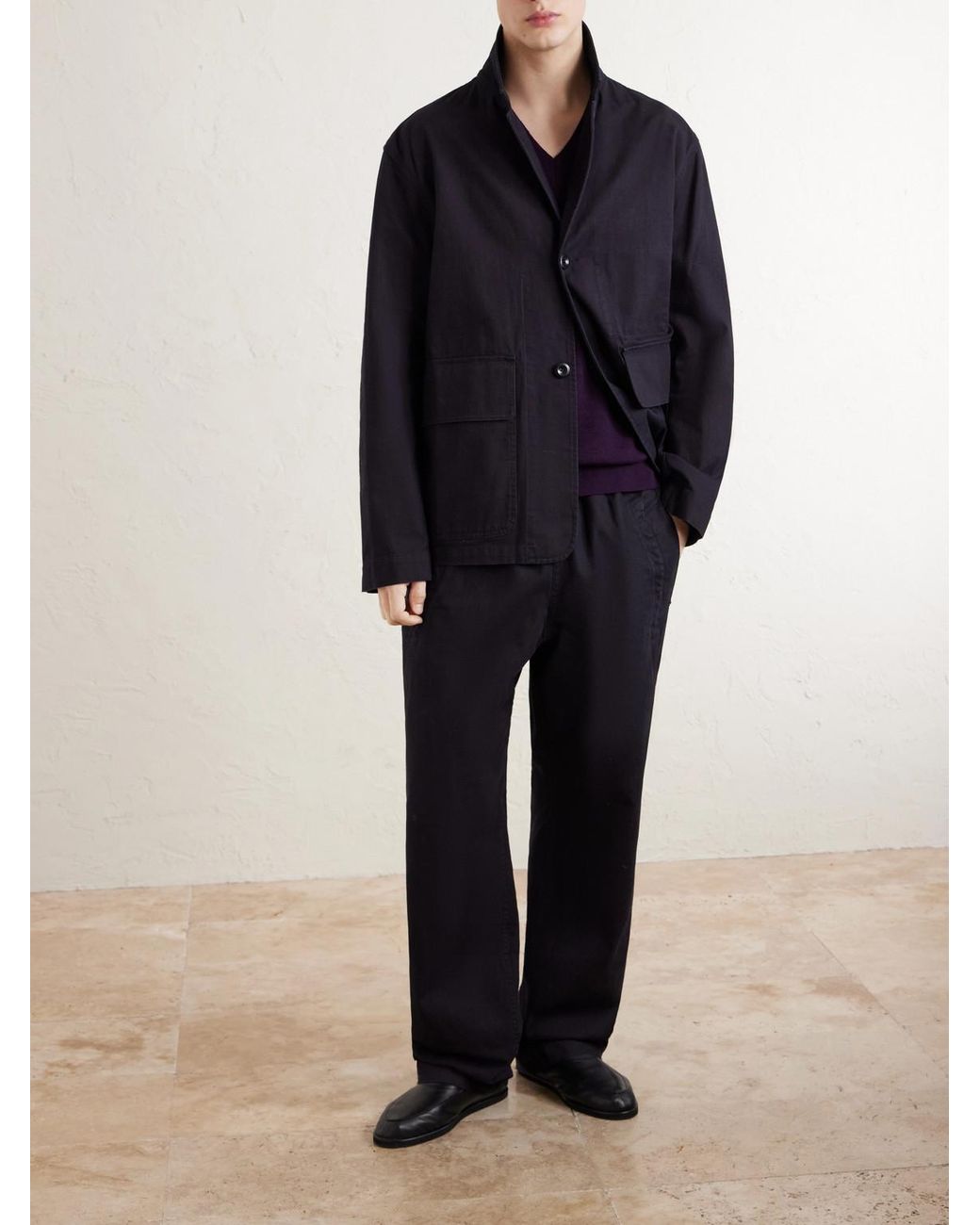 Margaret Howell Black Mhl. Cotton-Drill Blazer for men