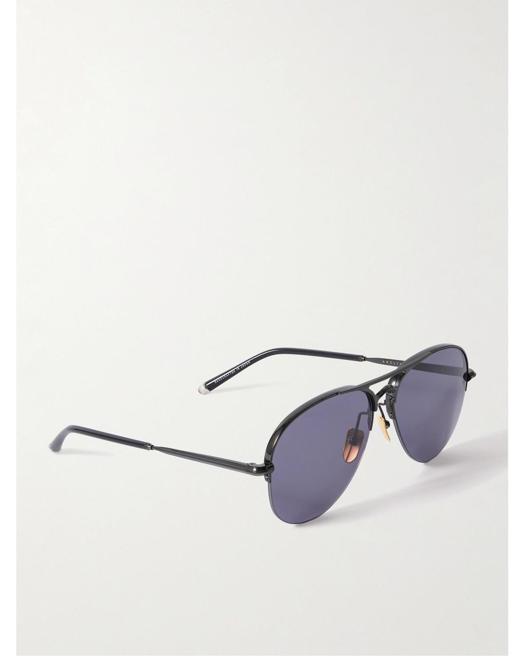 Jacques Marie Mage Blue Amelia Double-Bridge Aviator-Style Metal Sunglasses for men