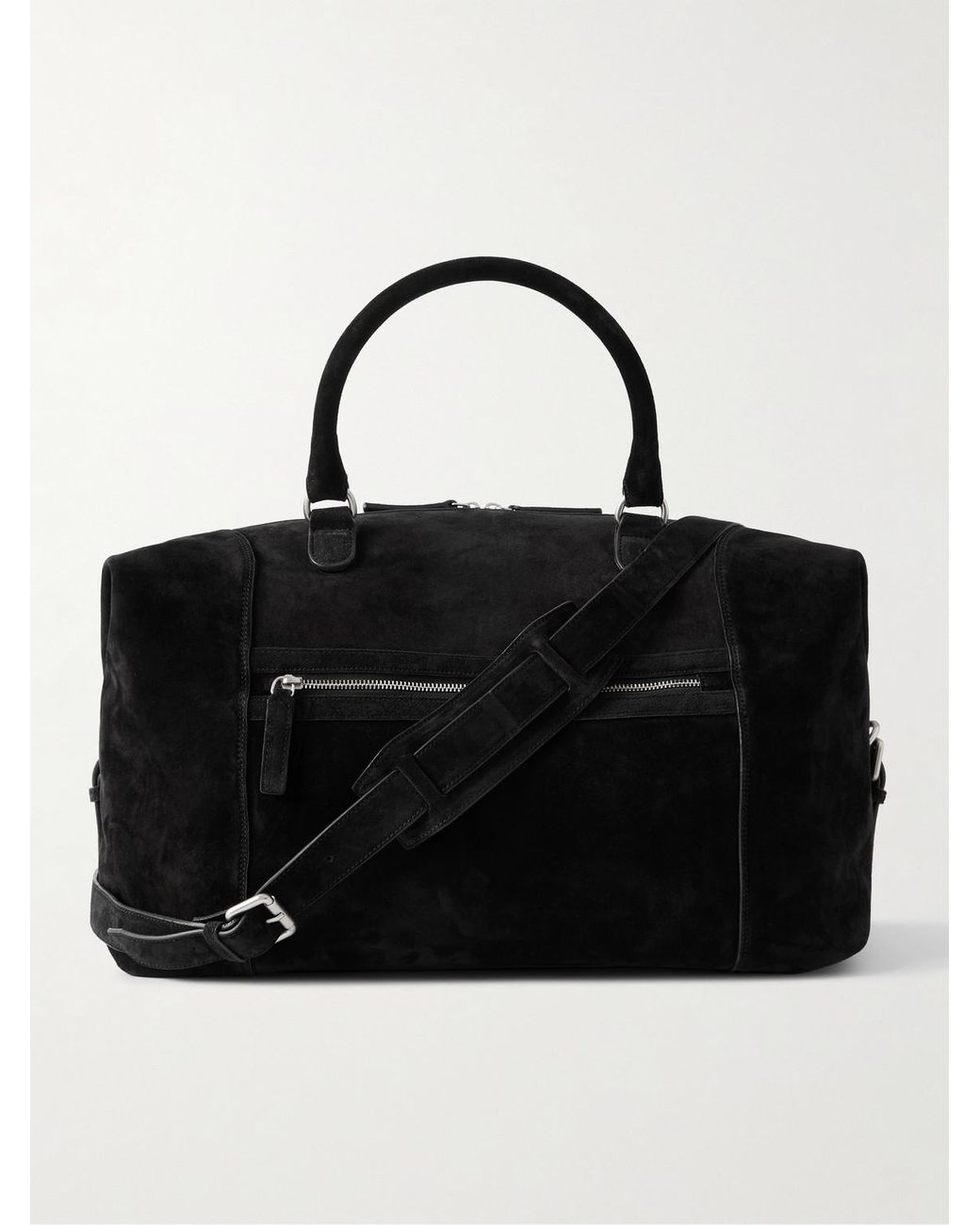 Officine Creative Black Jules 002 Suede Weekend Bag for men