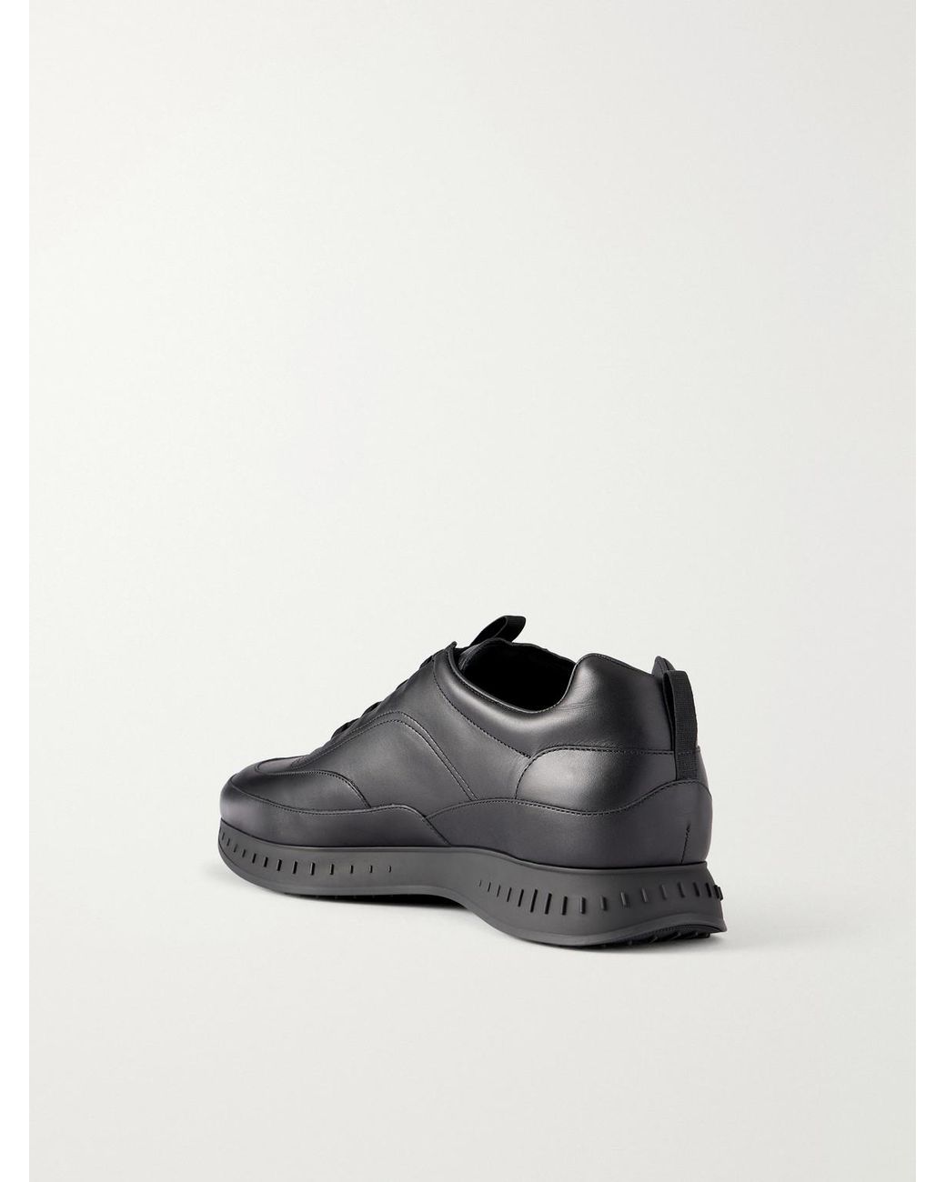 John Lobb Black Stream Leather Sneakers for men
