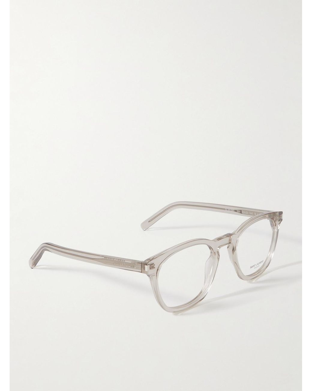 Saint Laurent Natural Round-Frame Recycled-Acetate Optical Lenses for men