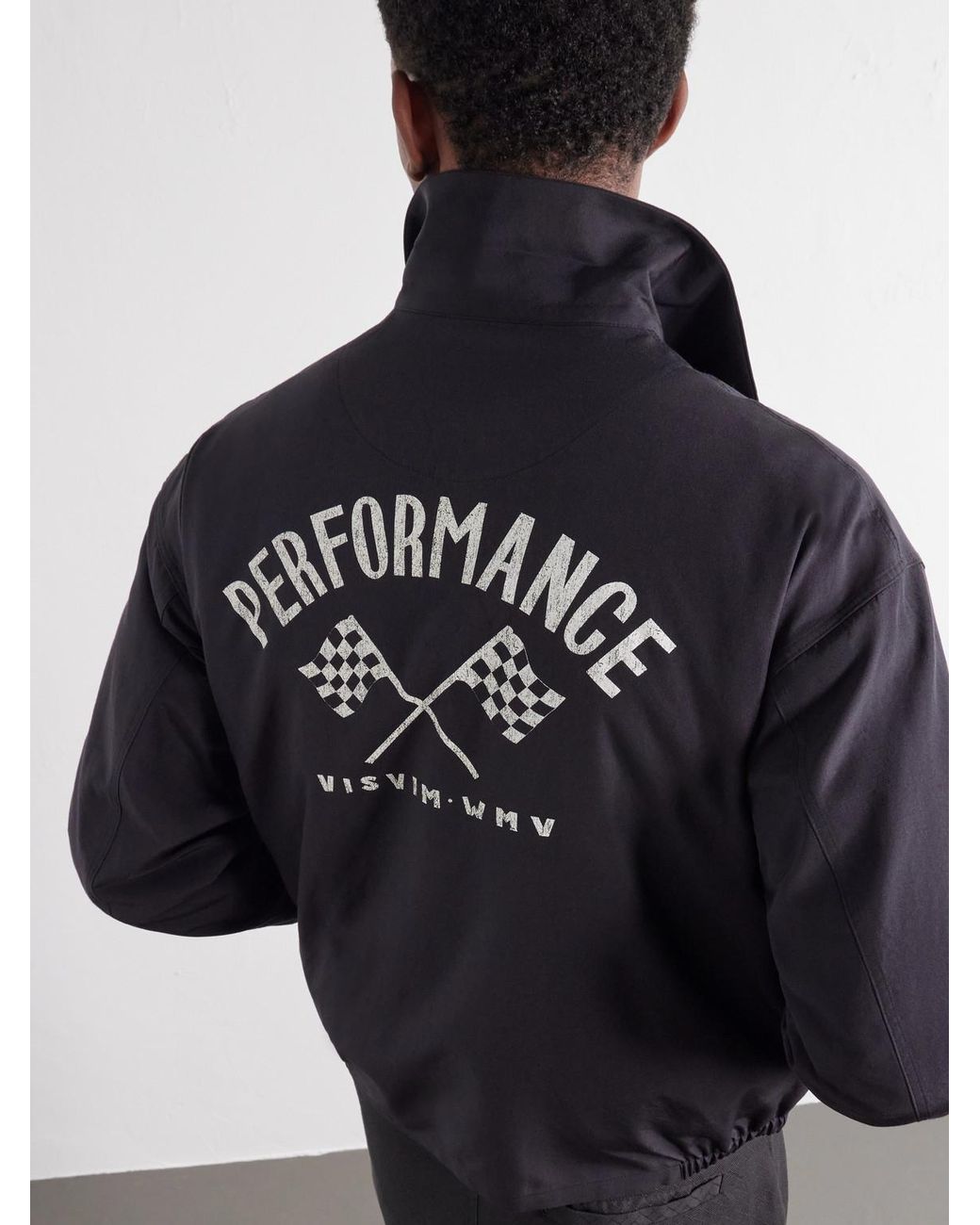 Visvim Black Somer Swing Printed Silk And Wool-Blend Jacket for men