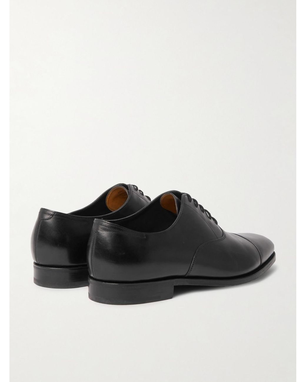 John Lobb Black City Ii Leather Oxford Shoes for men